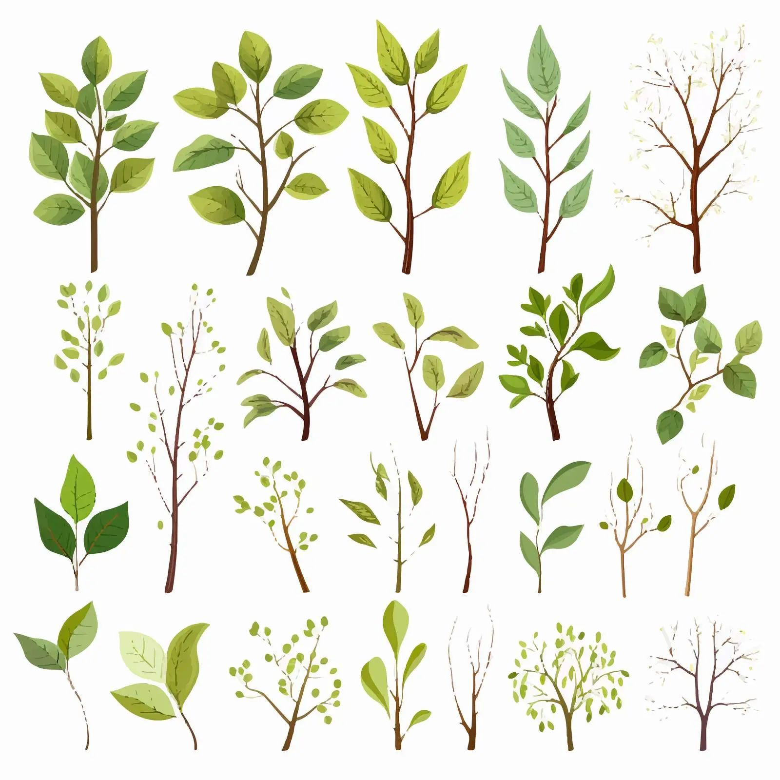 Illustration of Isolated Tree Branches Vectors — free download from Dotvec