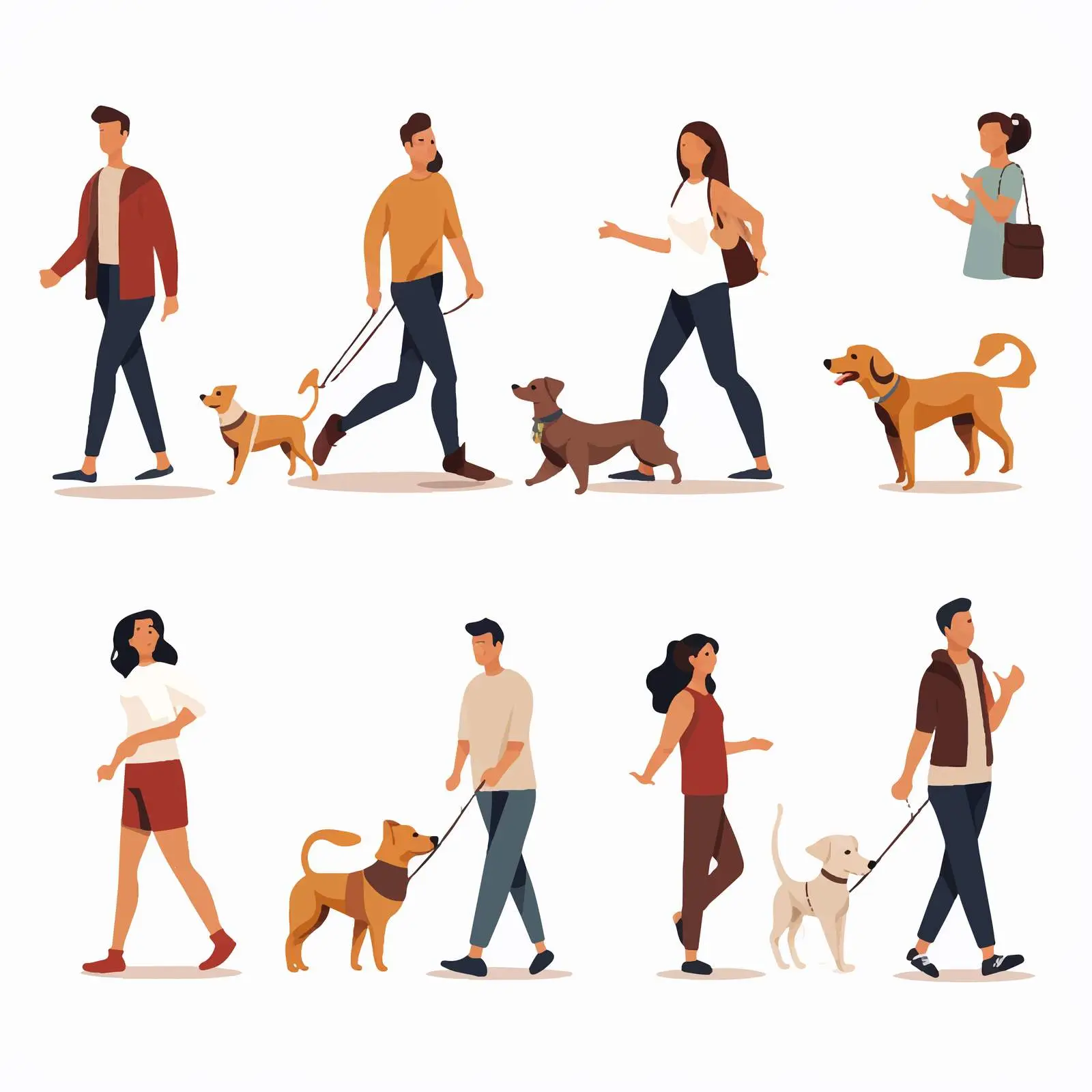Diverse People Walking and Running Together — free download from Dotvec