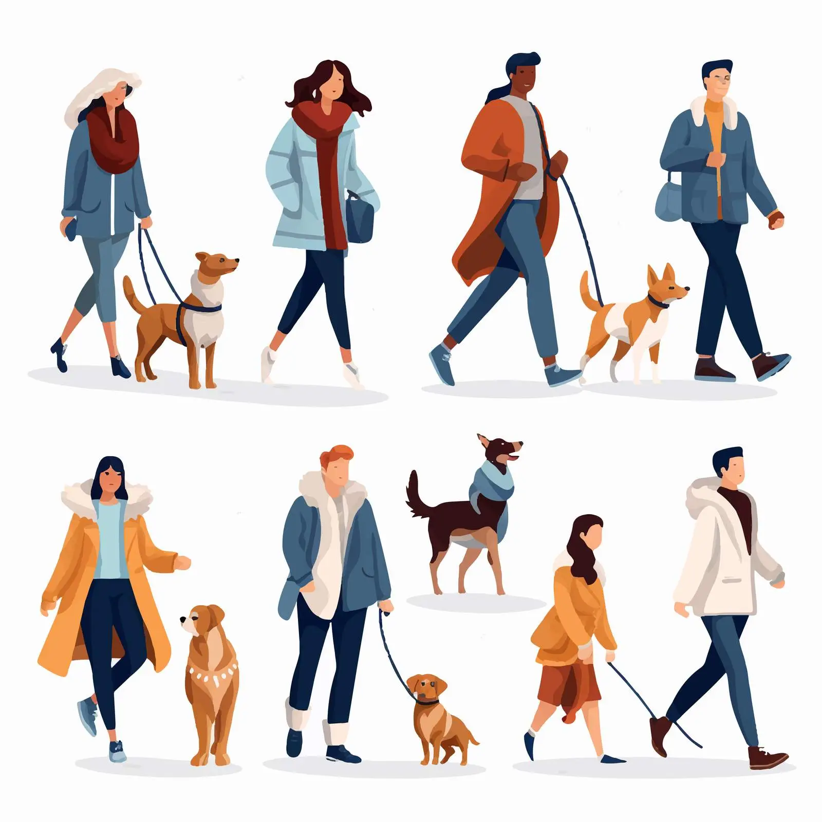 Diverse People Walking and Running Together — free download from Dotvec