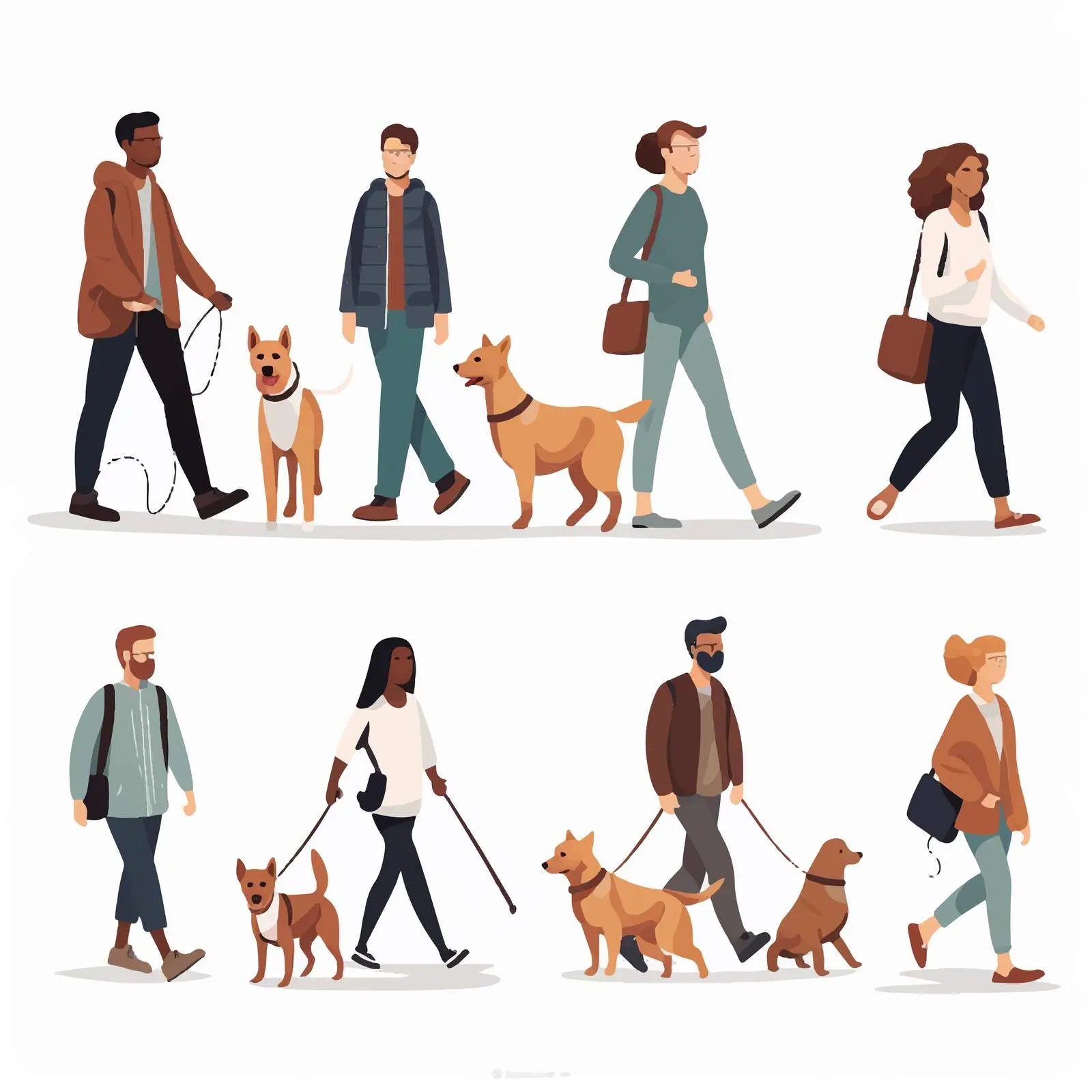 Diverse People Walking and Running Together — free download from Dotvec