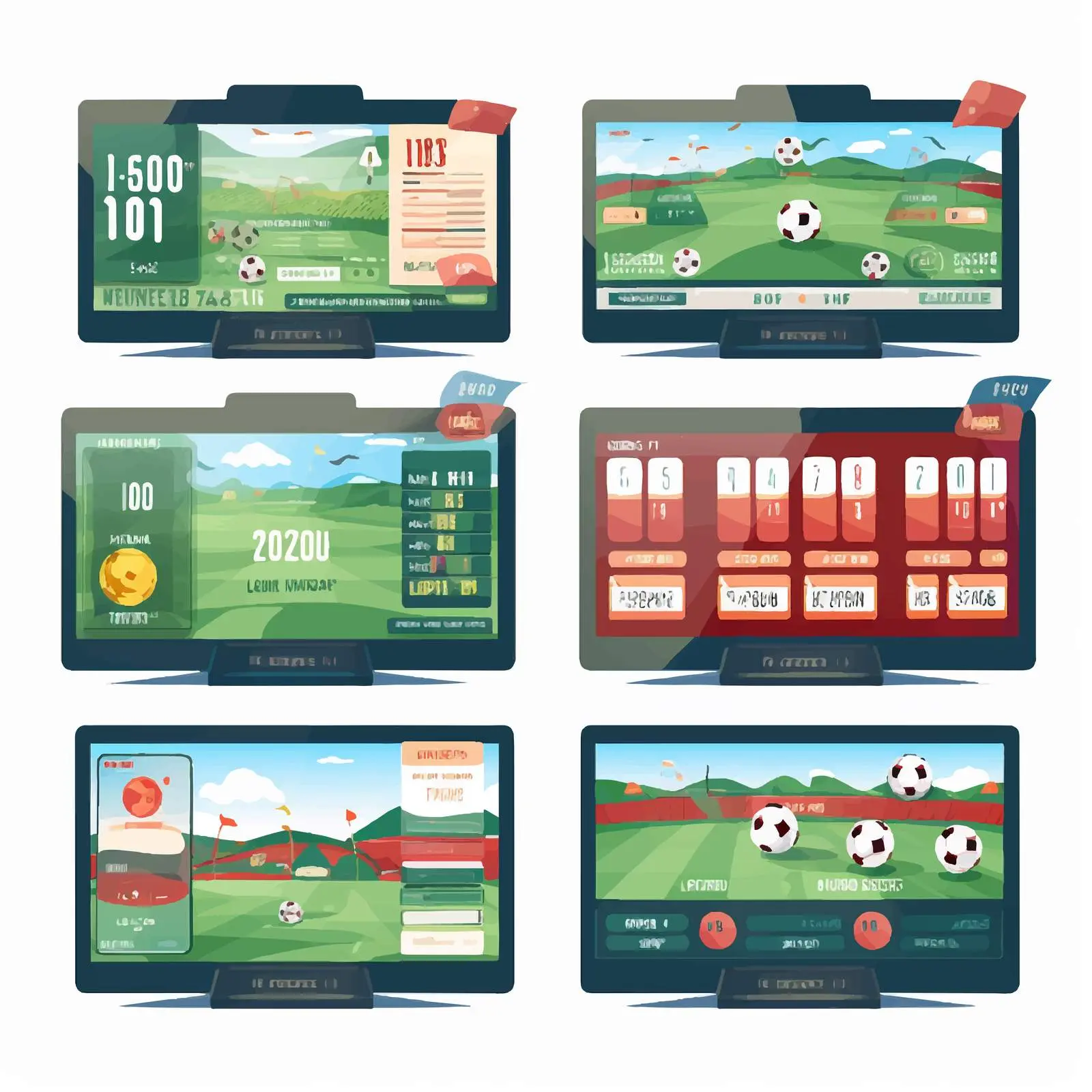 Football Match Score News Vector Graphics – free smartphones image from Dotvec