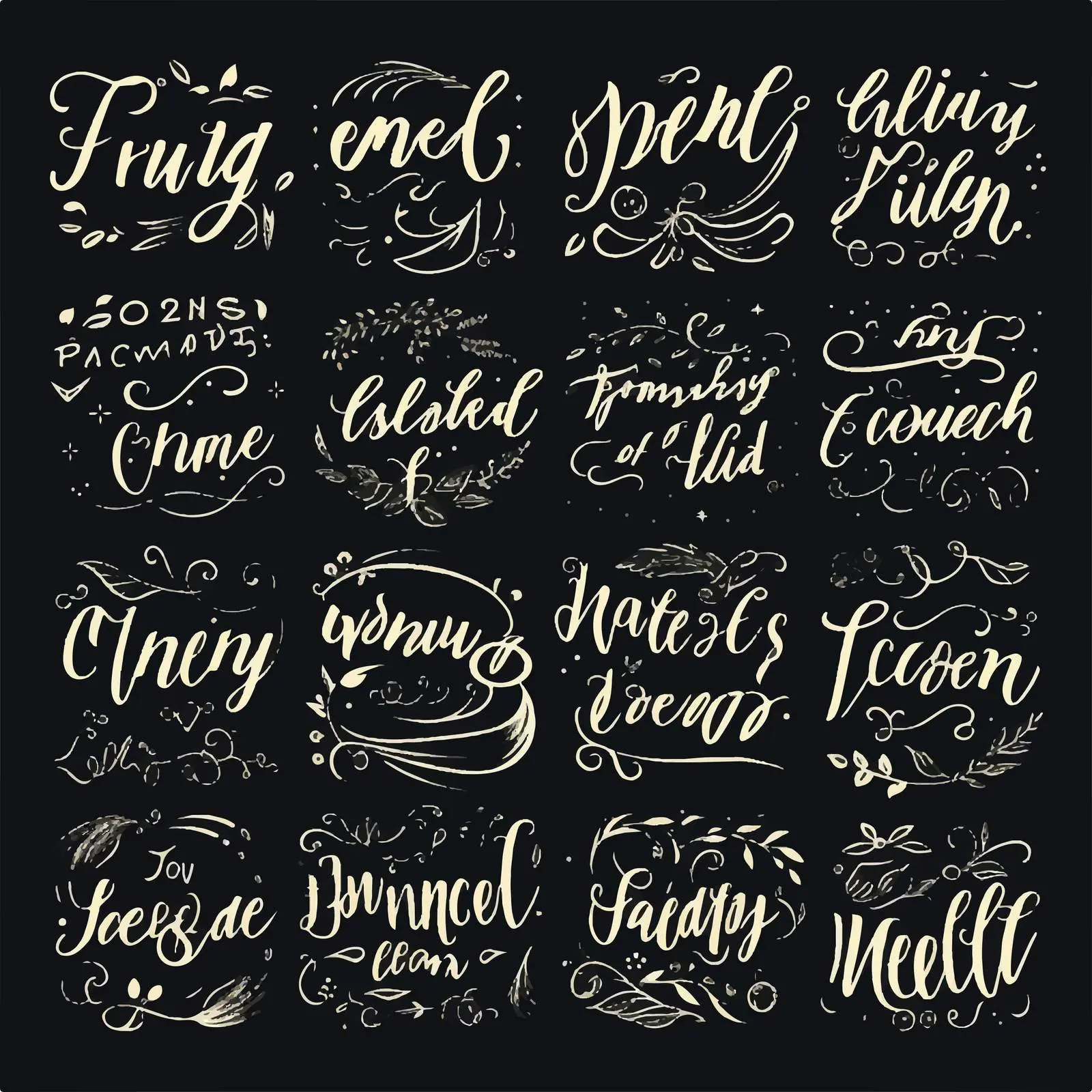 Handwritten Friendship Phrases Vector Art — free download from Dotvec