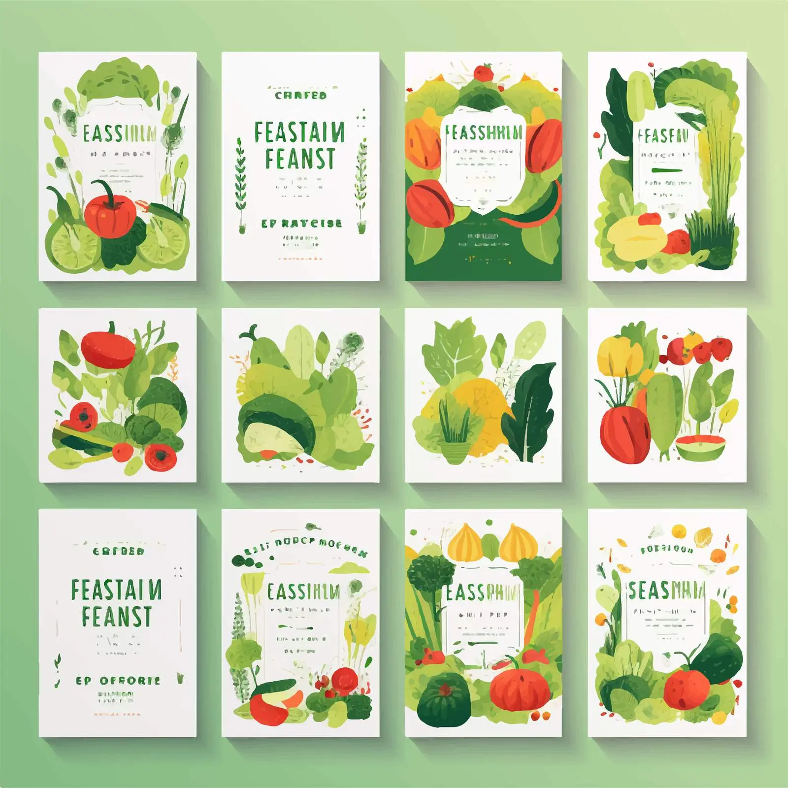 Green Harvest Festival Farmers Market Flyer Vector – free colorful visuals image from Dotvec
