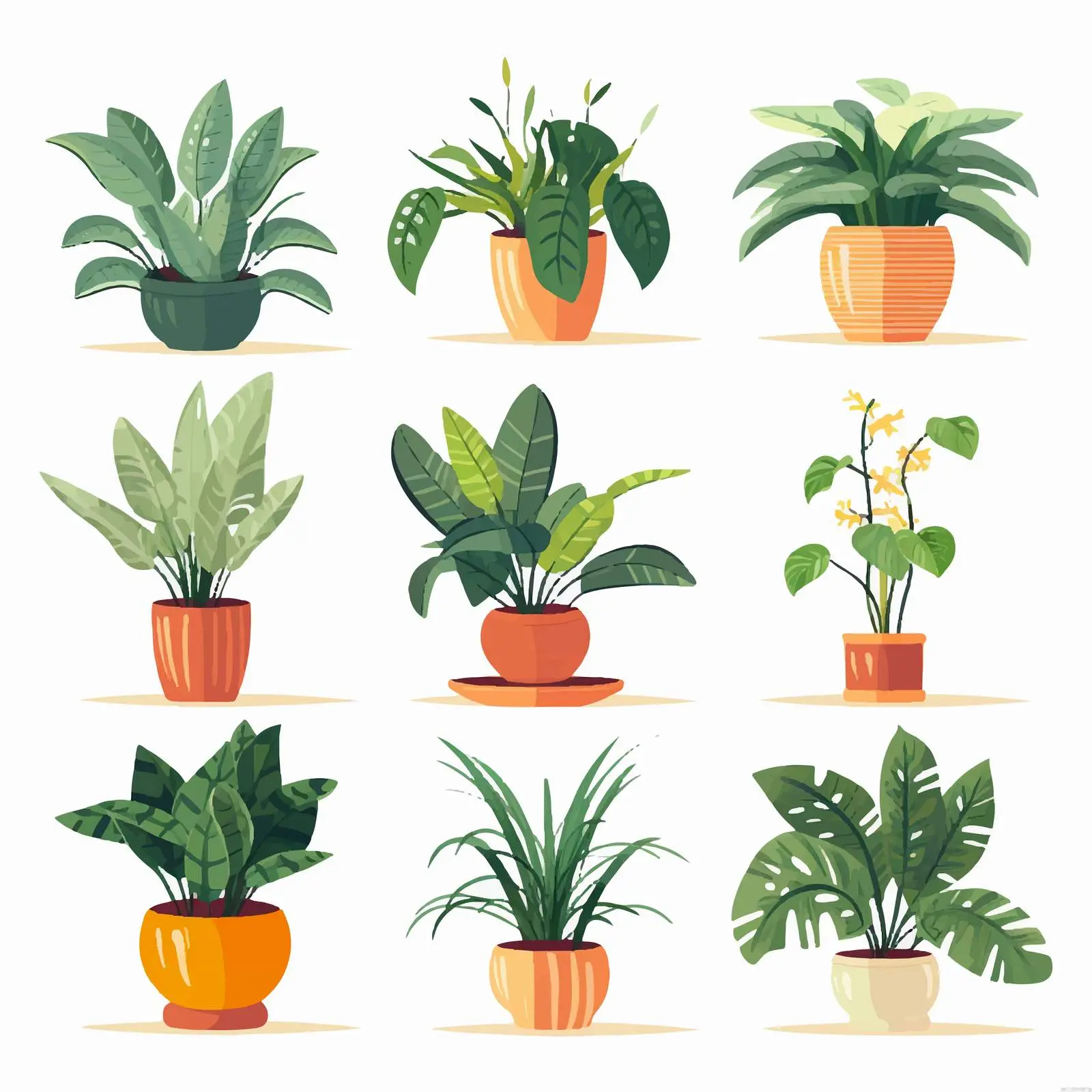 Indoor House Plants and Flower Vases Collection – free flower vases image from Dotvec