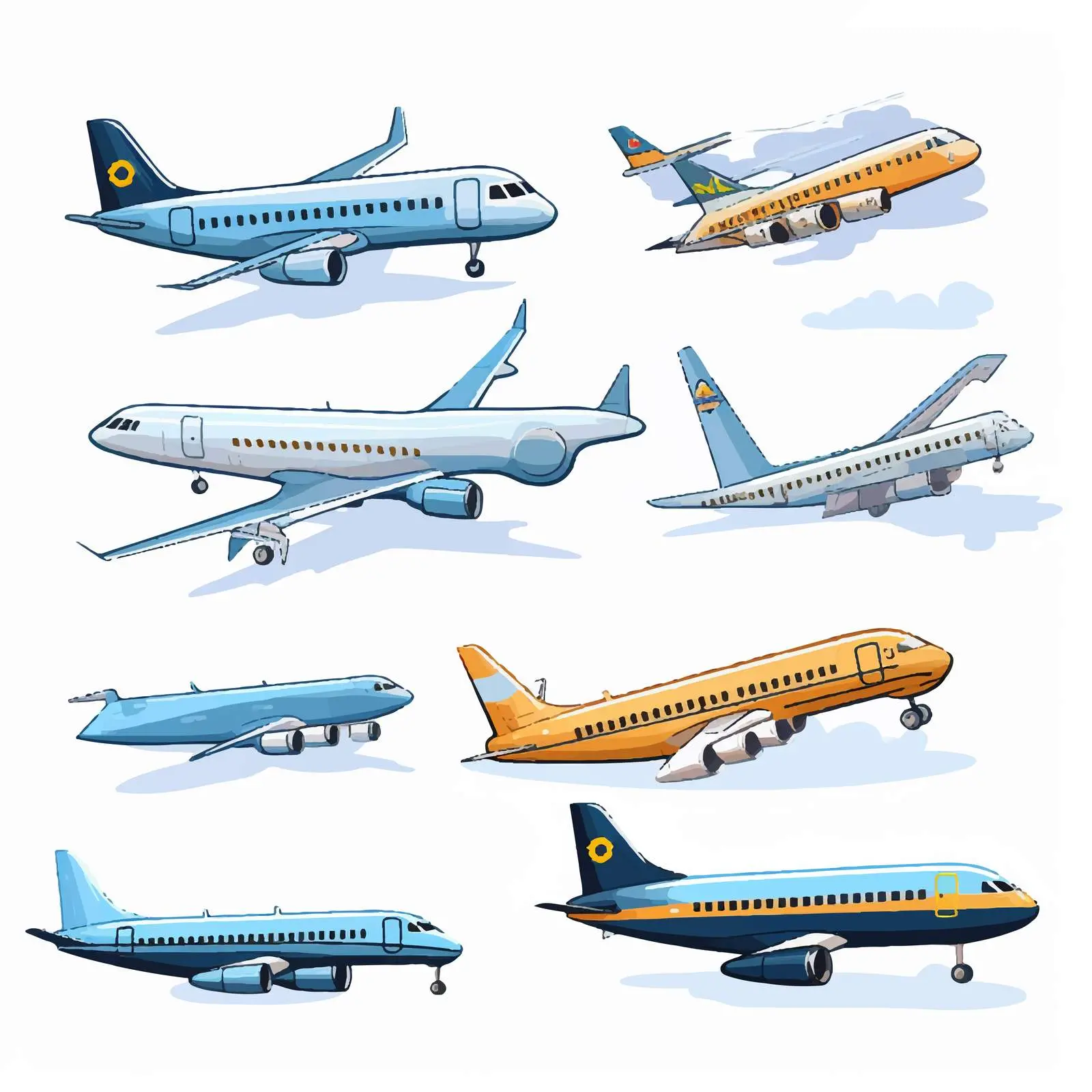 Isolated Cartoon Jet Plane Vector Illustration — free download from Dotvec