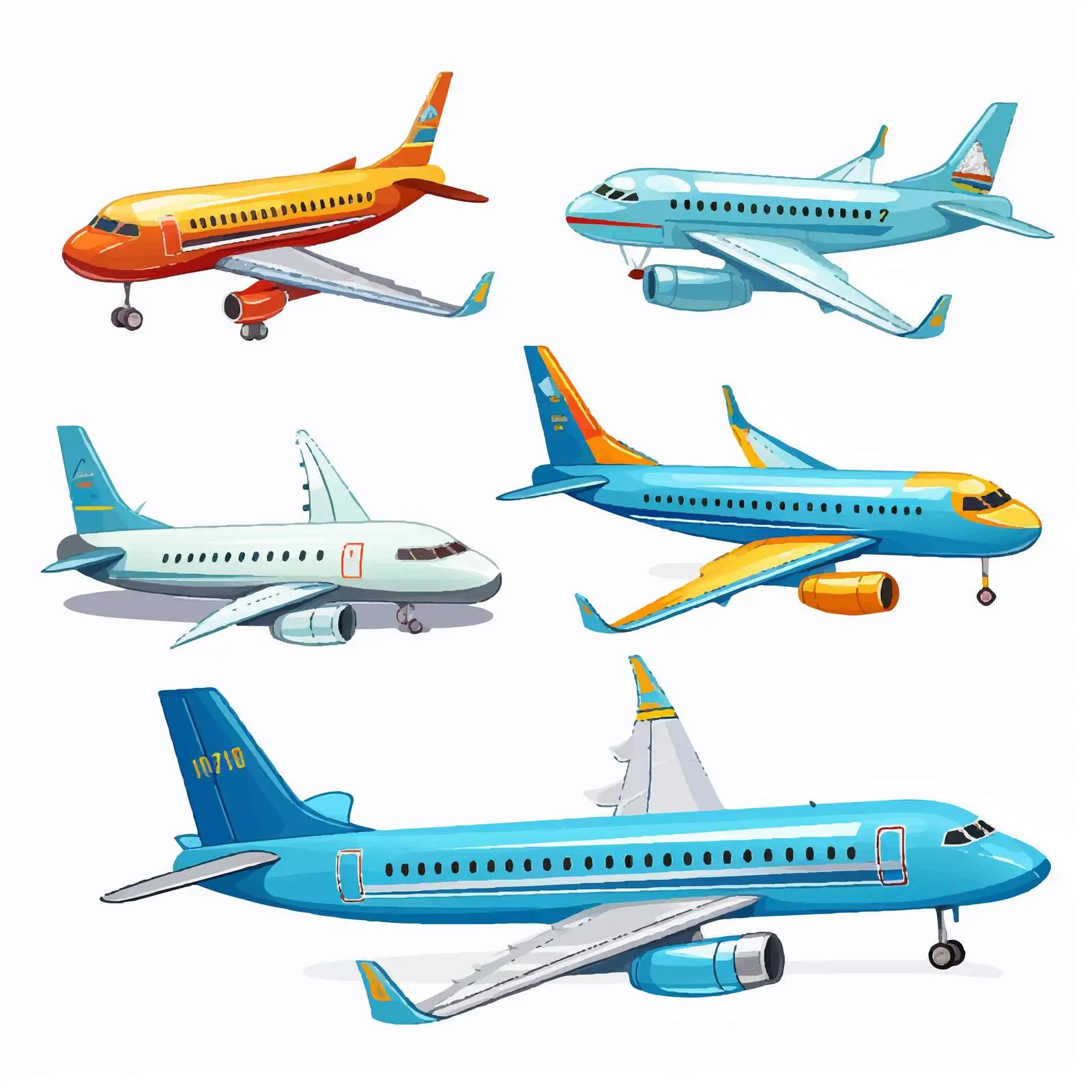 Isolated Cartoon Jet Plane Vector Illustration — free download from Dotvec