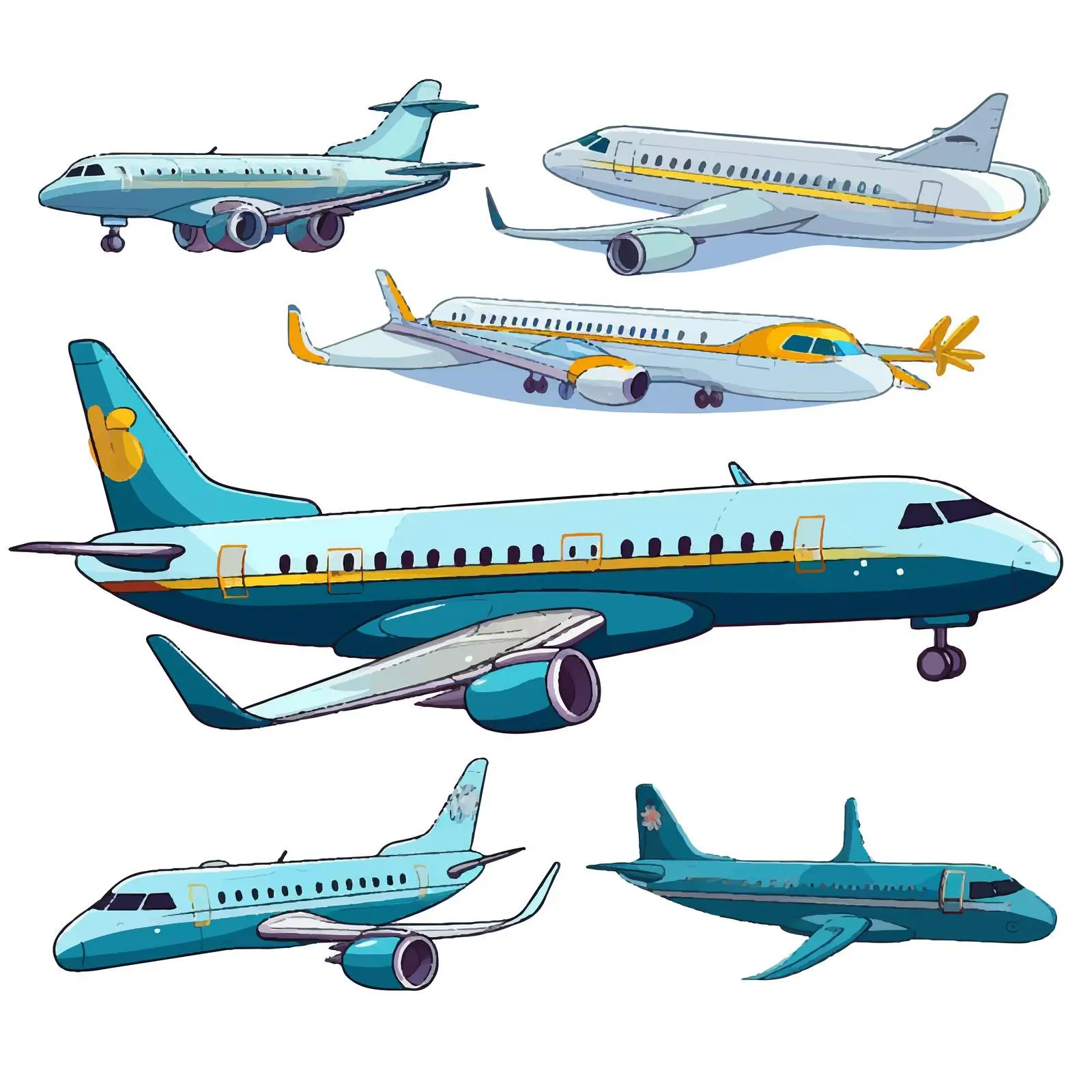 Isolated Cartoon Jet Plane Vector Illustration – free cartoon transport image from Dotvec