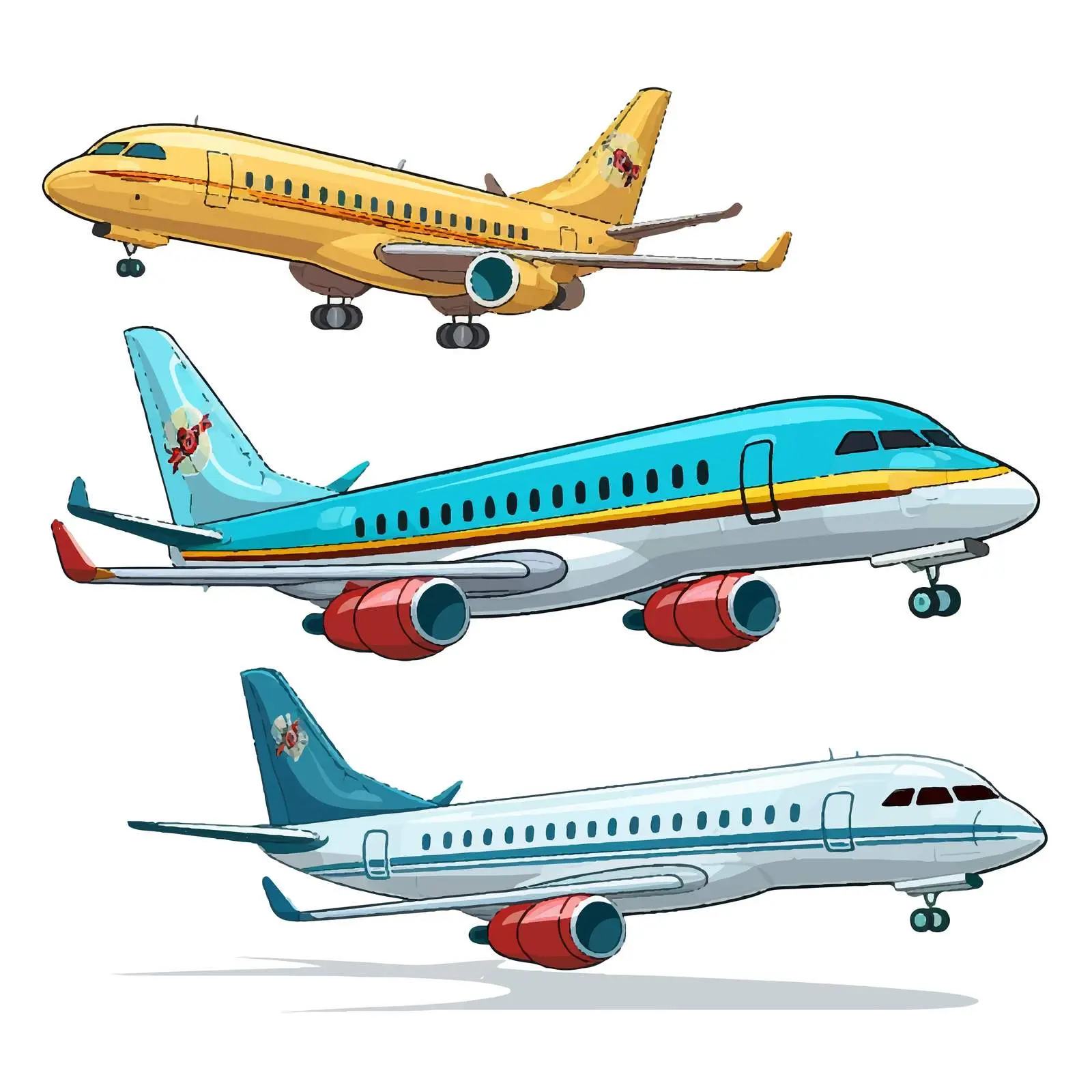 Isolated Cartoon Jet Plane Vector Illustration — free download from Dotvec