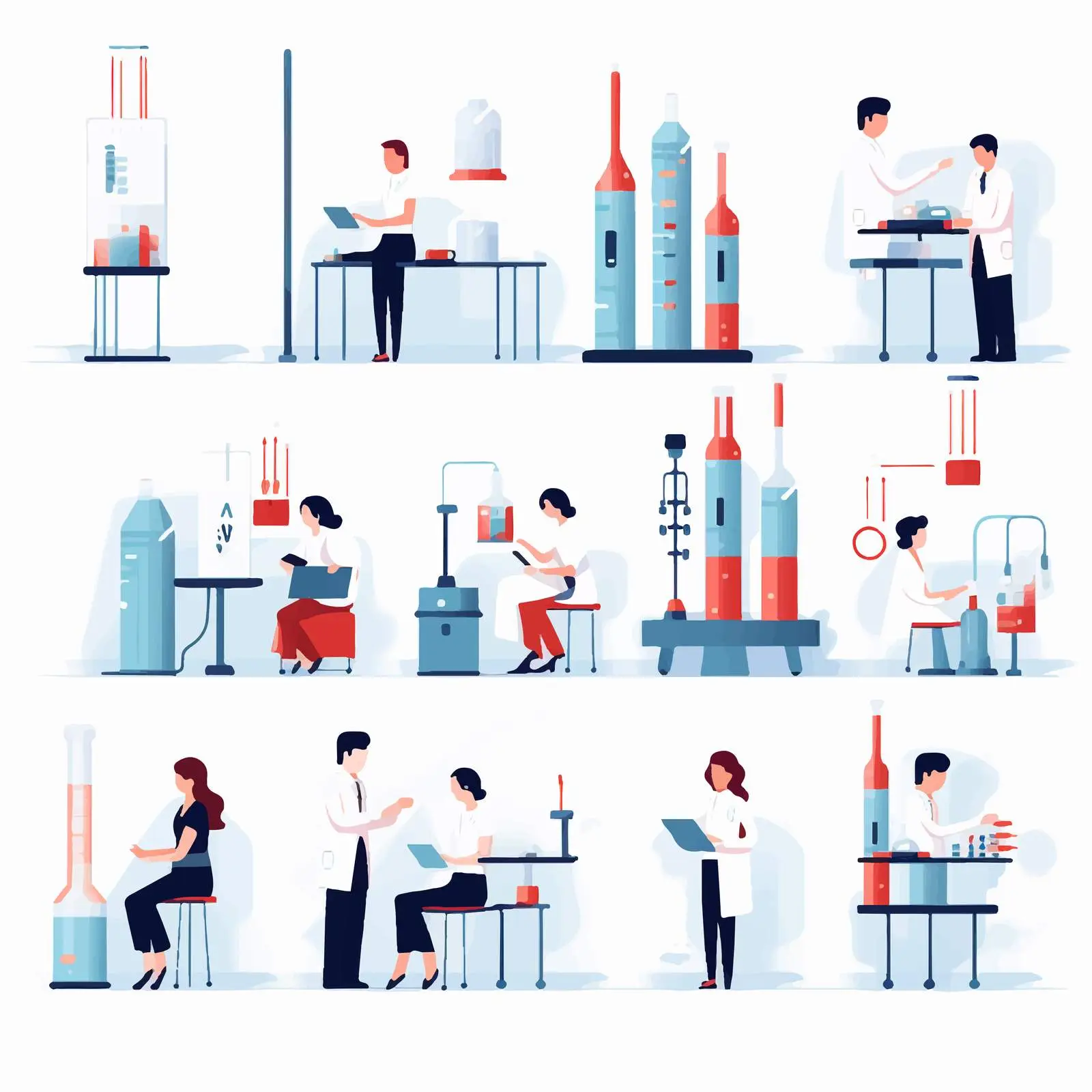 Male and Female Doctors Performing Blood Analysis — free download from Dotvec
