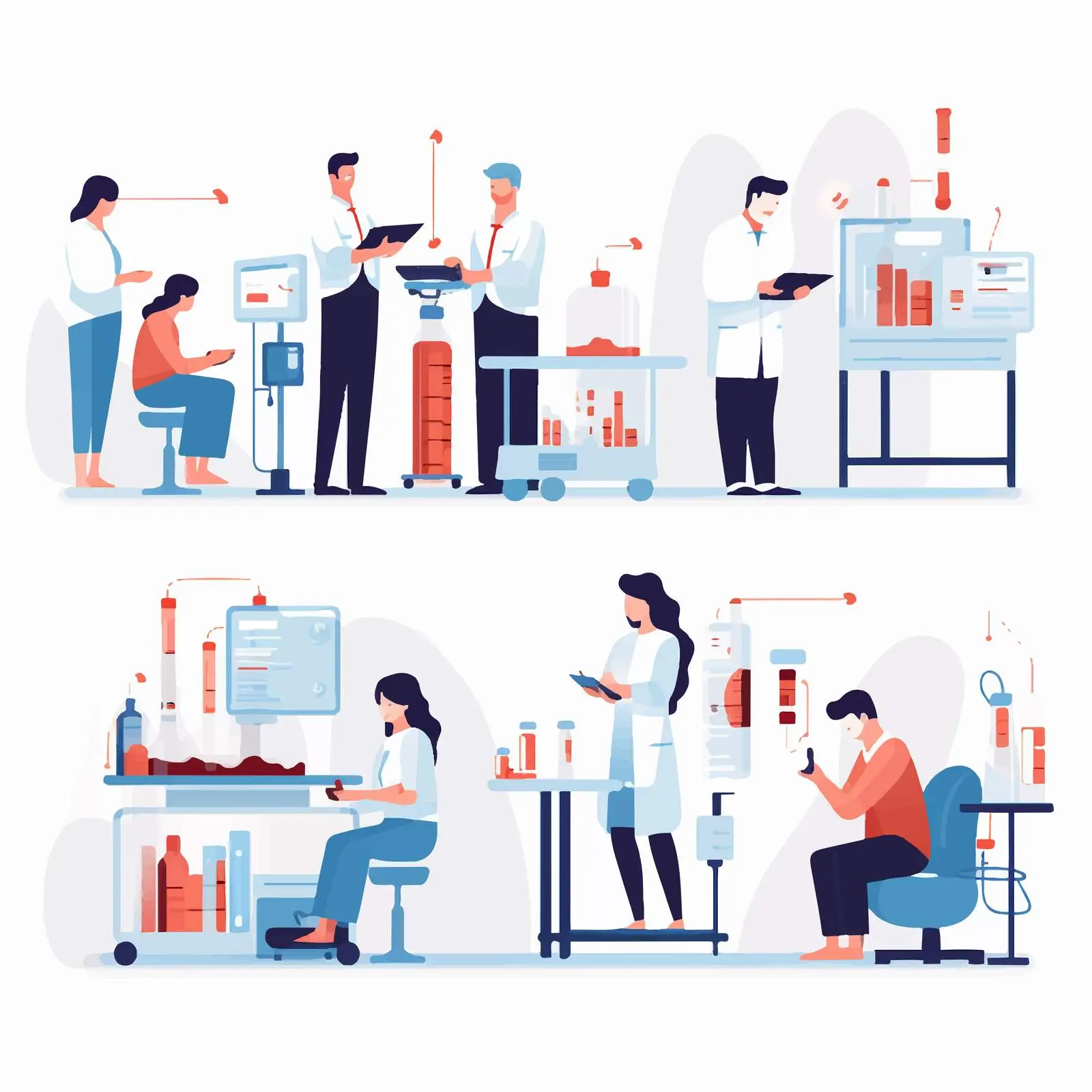 Doctors Analyzing Blood Samples in Laboratory — free download from Dotvec