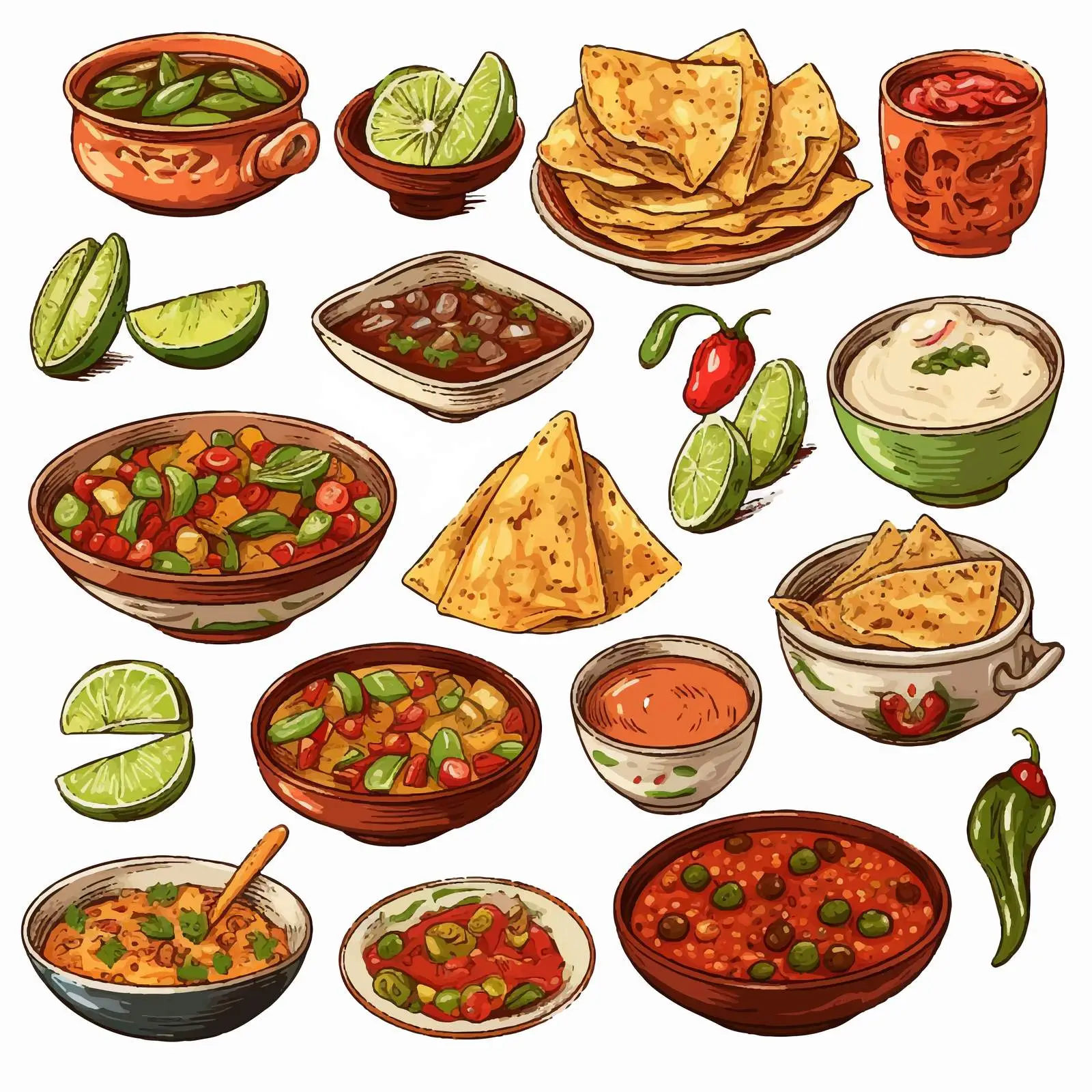 Collection of Traditional Mexican Dishes — free download from Dotvec