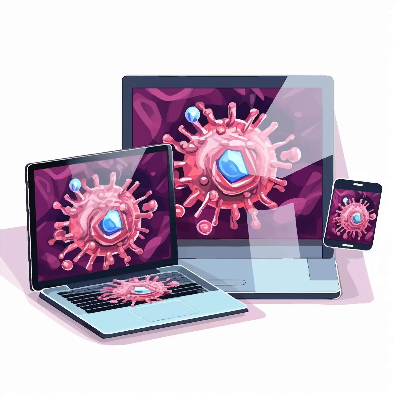 Mobile Devices Displaying COVID-19 Information — free download from Dotvec