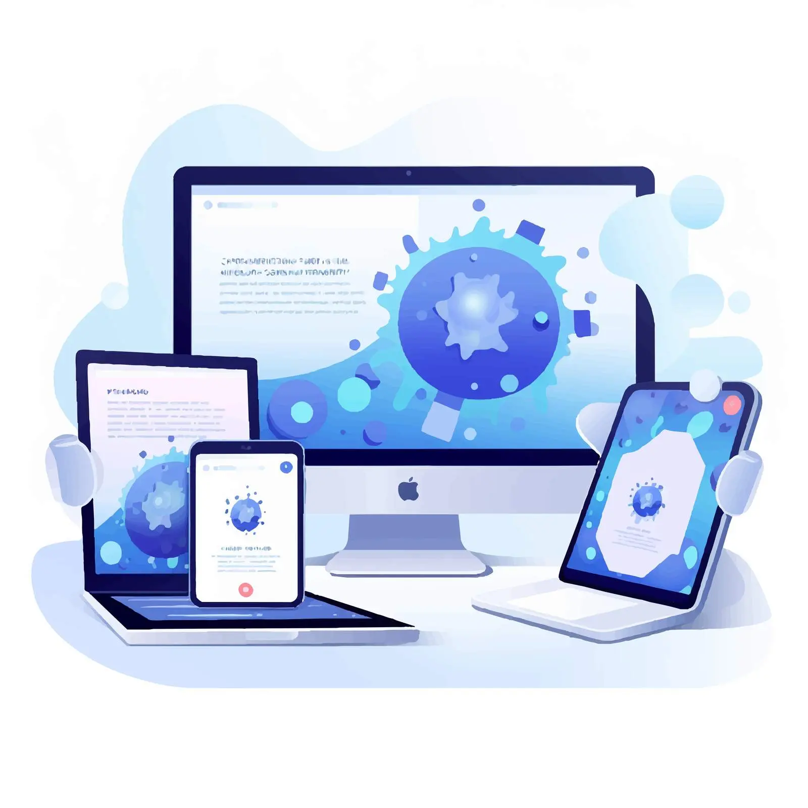 Mobile Devices Displaying COVID-19 Information Vectors – free smartphones image from Dotvec