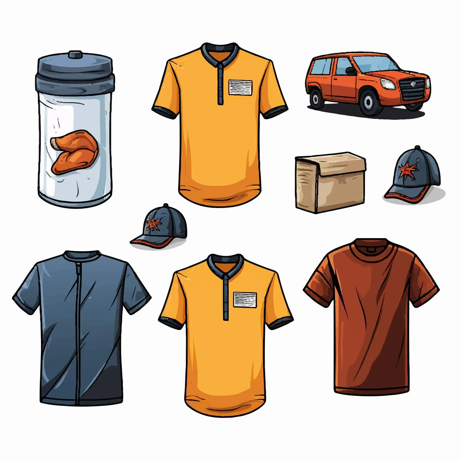 Mockup Shirt Delivery Theme Illustration — free download from Dotvec