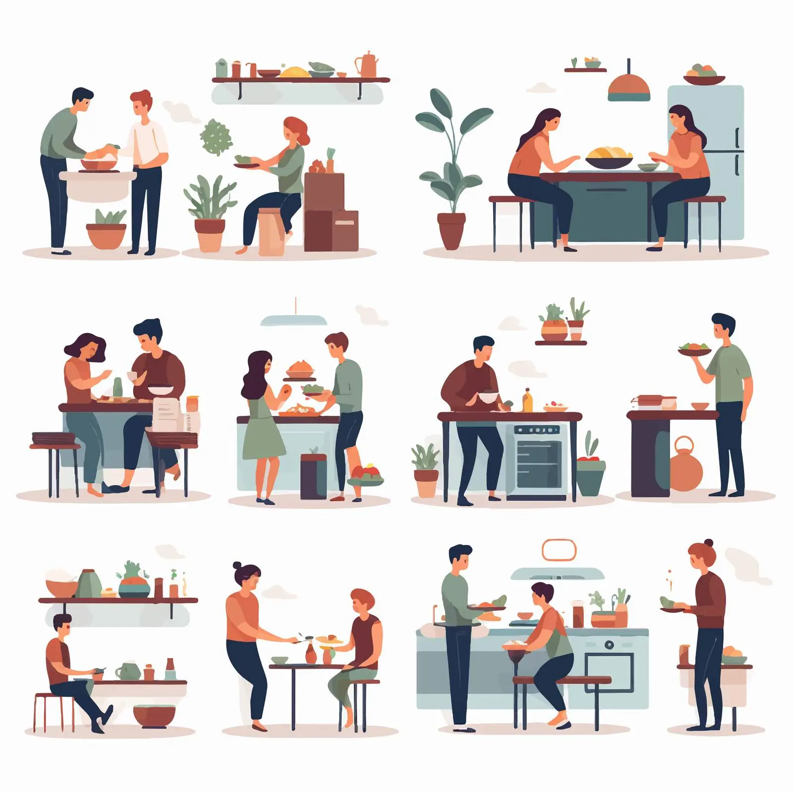 People Cooking Together in a Modern Kitchen — free download from Dotvec
