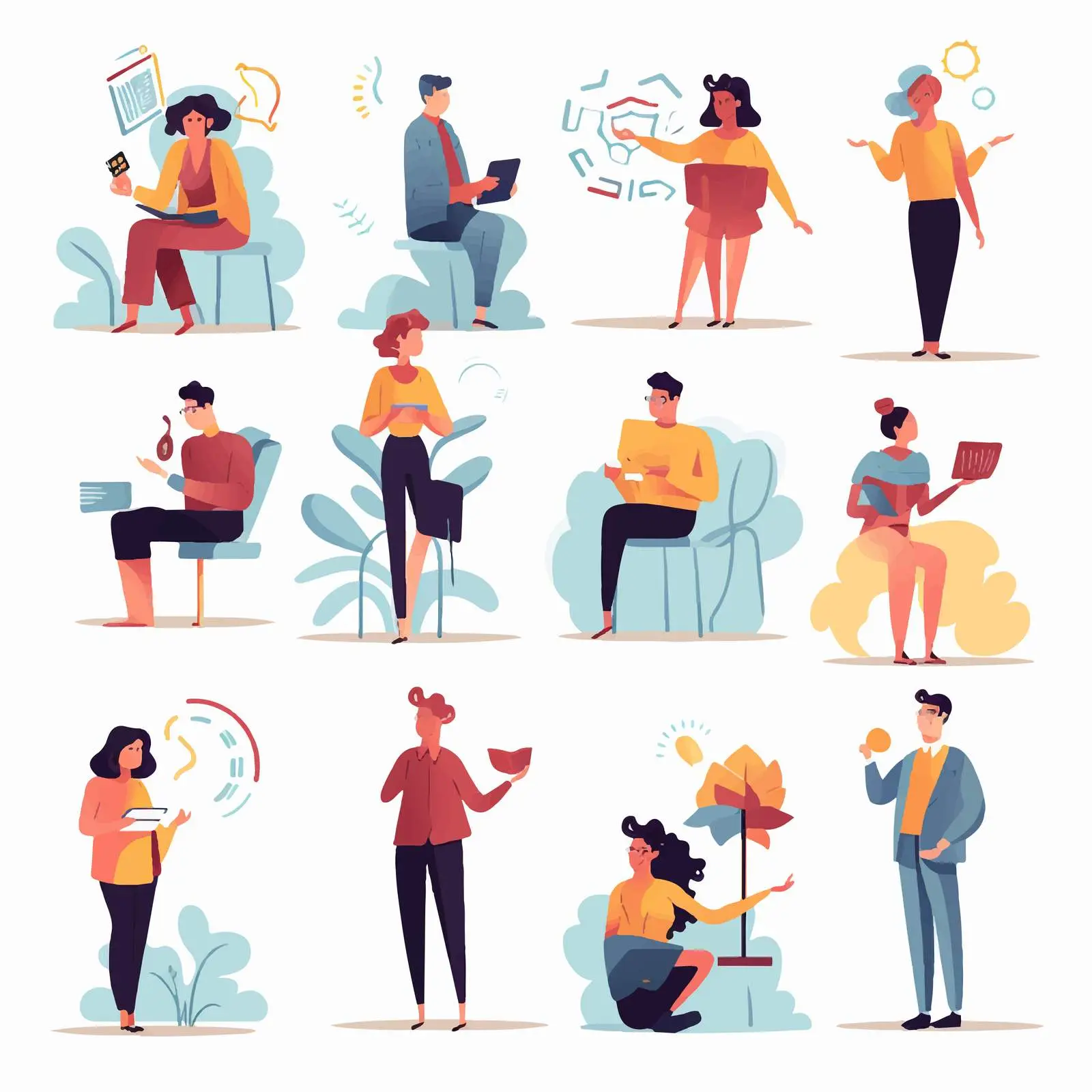 Diverse Mental Mindset Types Illustration — free download from Dotvec