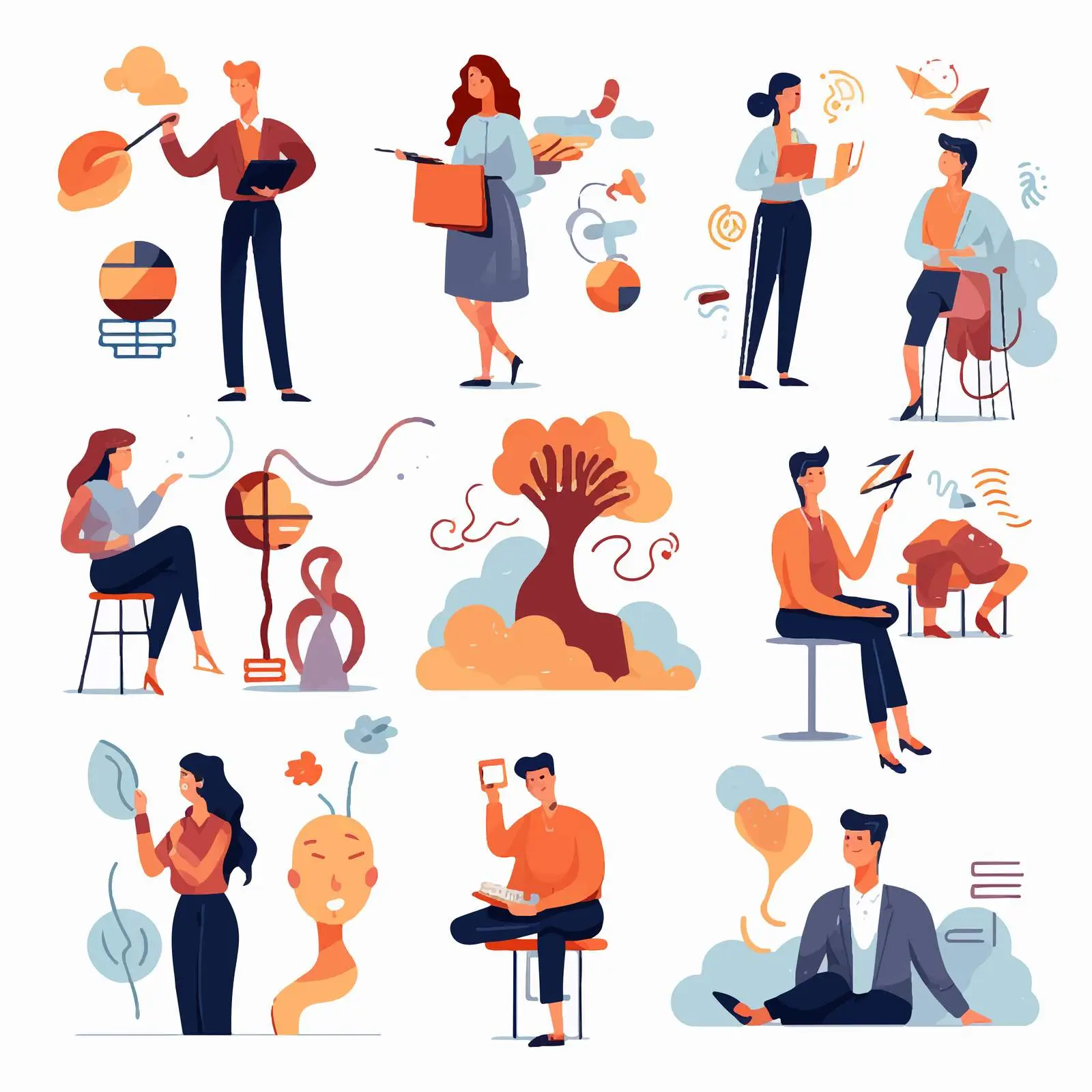 Diverse Mental Mindset Models in Vector Design — free download from Dotvec