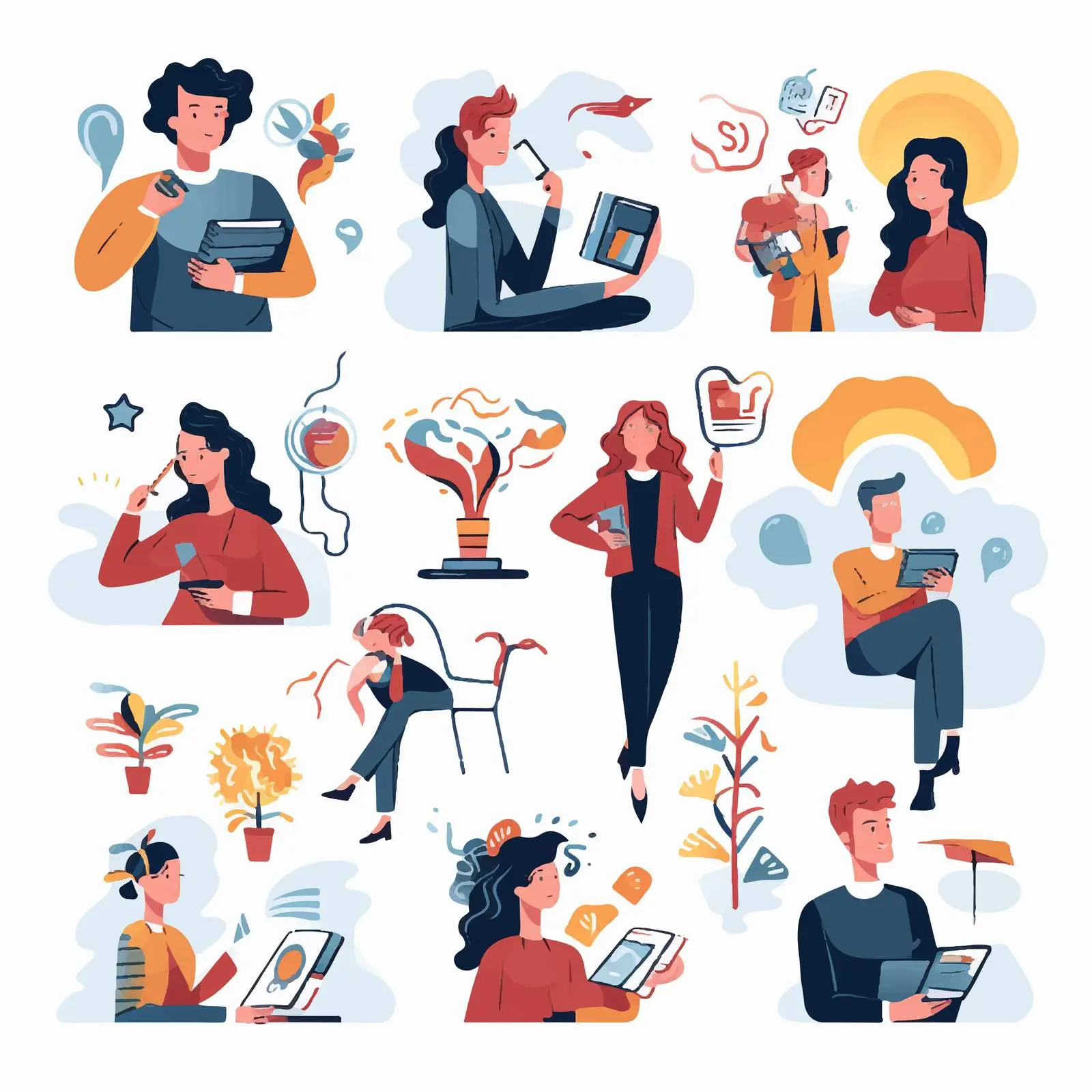 Diverse Mental Mindset Types and Models — free download from Dotvec