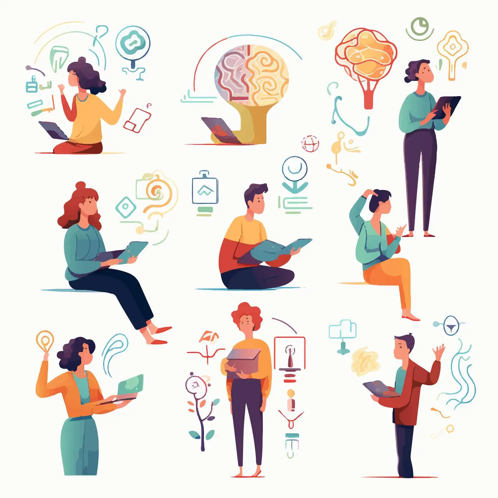 Diverse Mindset Types Represented in Vector Art — free download from Dotvec