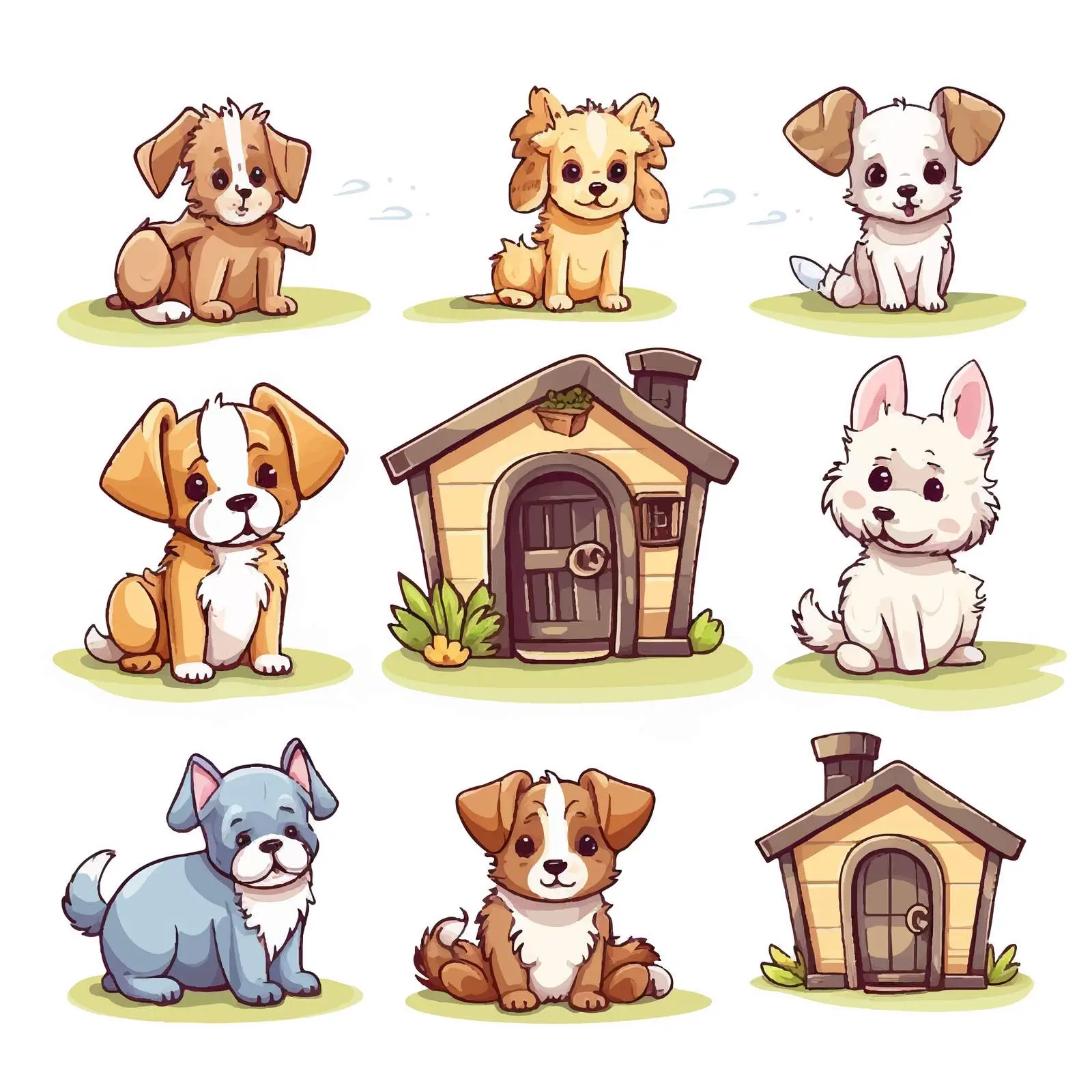 Pet with House Illustration Vector Artwork — free download from Dotvec