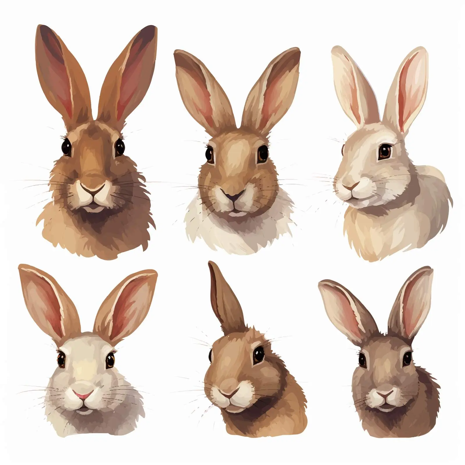 Isolated Cartoon Rabbit Head Vector Illustration — free download from Dotvec