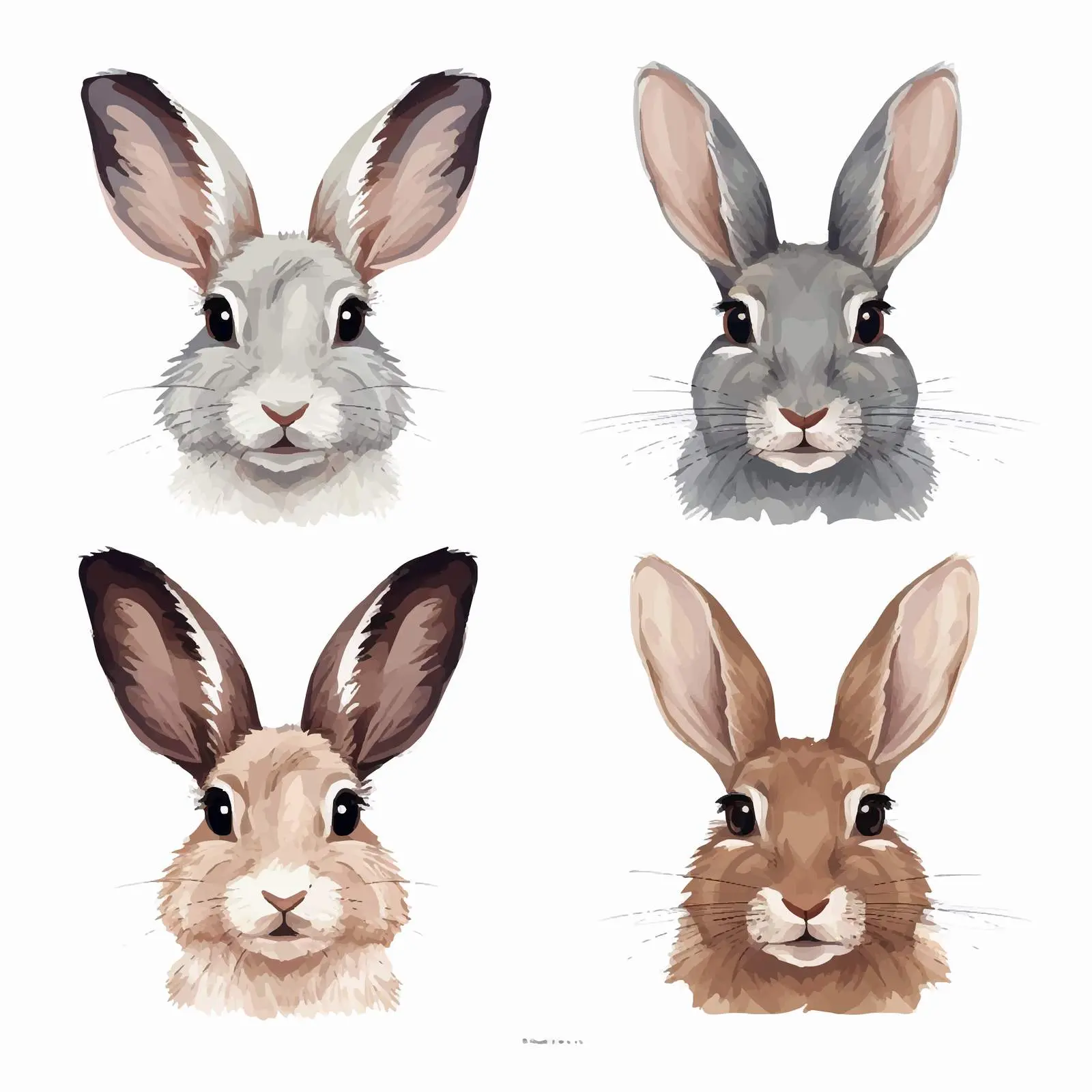 Isolated Cartoon Rabbit Head Vector Illustration — free download from Dotvec