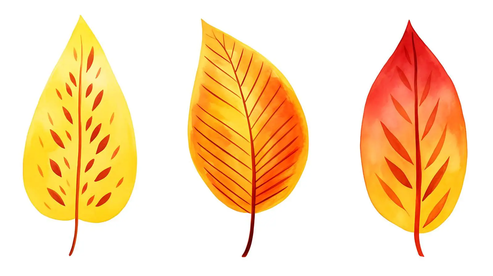Colorful Maple Leaves on White Background — free download from Dotvec