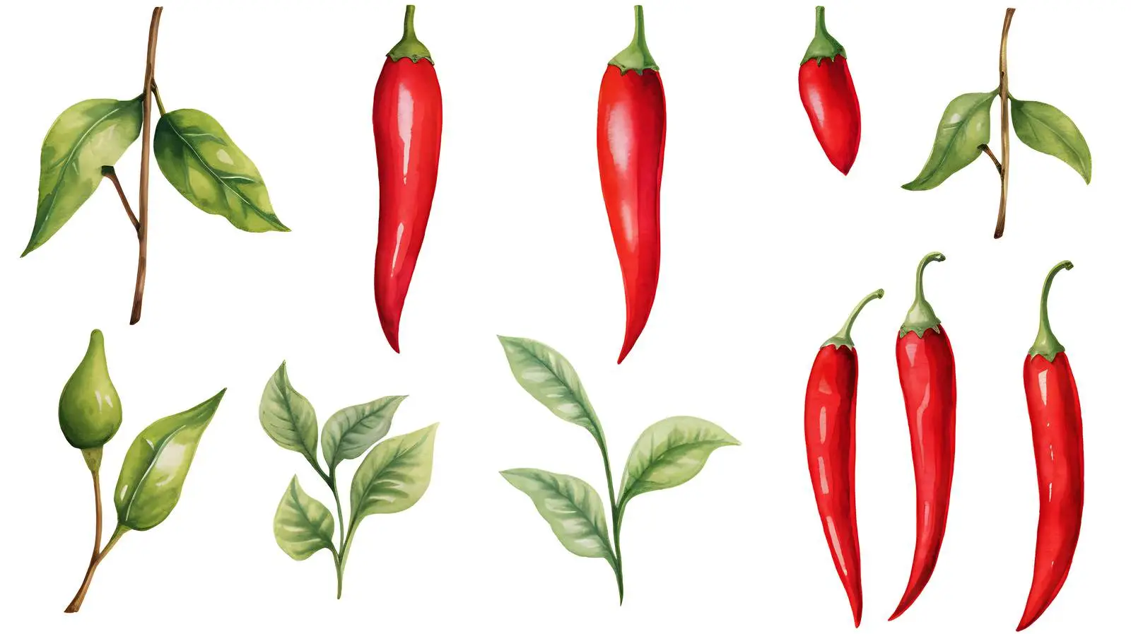 Vibrant Red Chili Peppers Illustration — free download from Dotvec