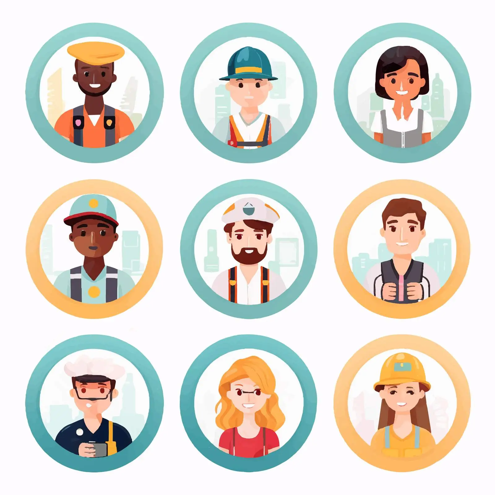 Happy People Portraits in Various Professions – free individuals image from Dotvec
