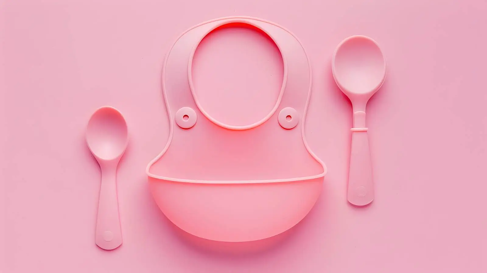 Silicone Bowl, Spoon, and Bib Set for Babies – free baby bib image from Dotvec