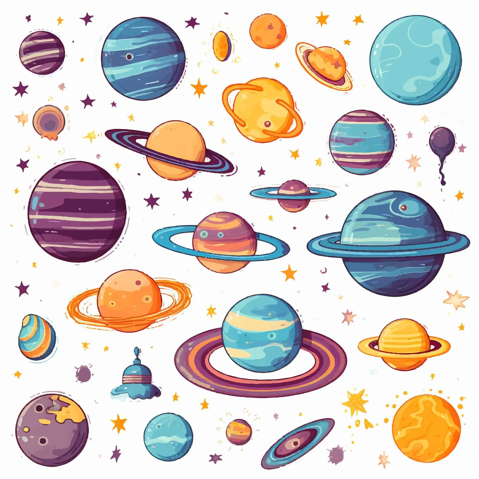 Collection of Isolated Space Objects and Elements — free download from Dotvec