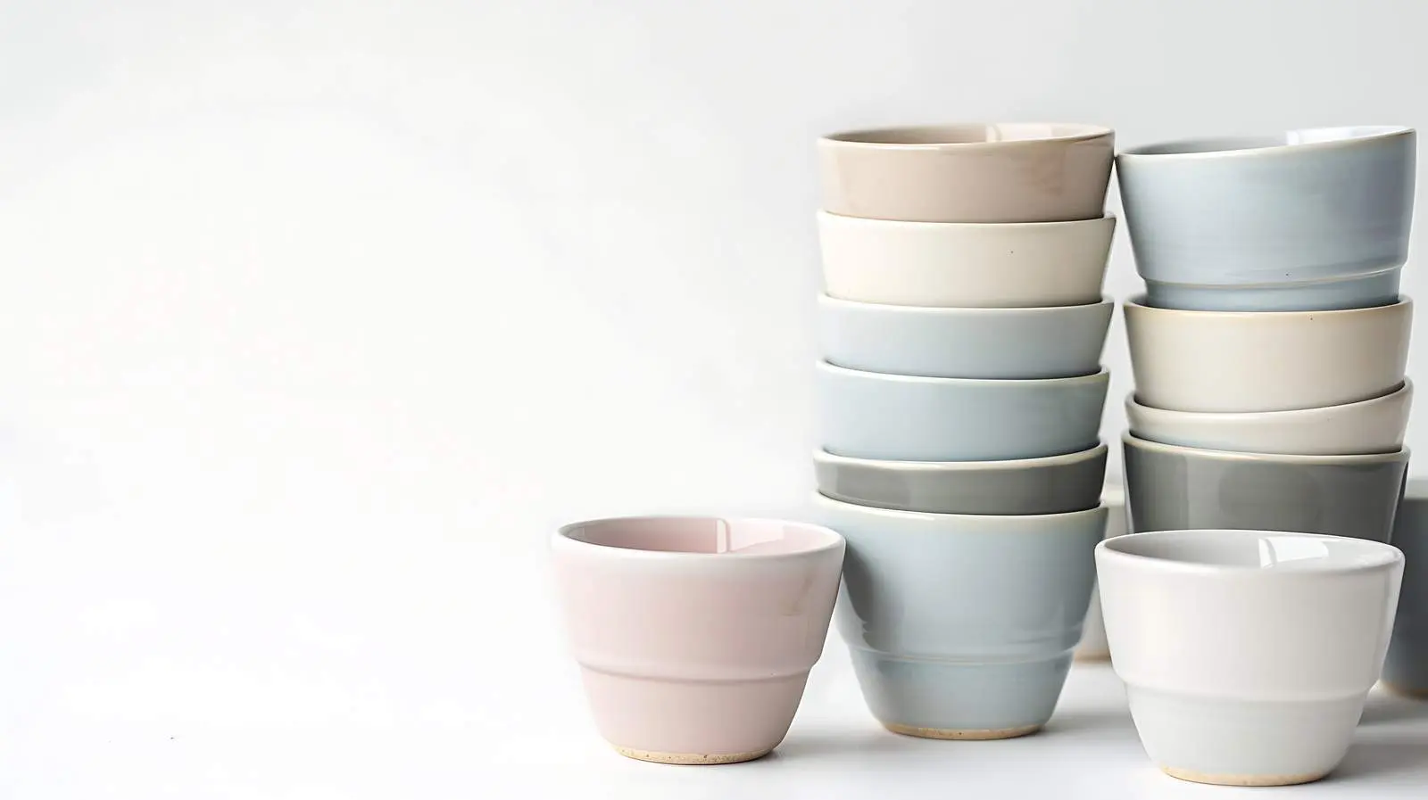 Neutral Pastel Stacking Tower Cups Set – free matching image from Dotvec