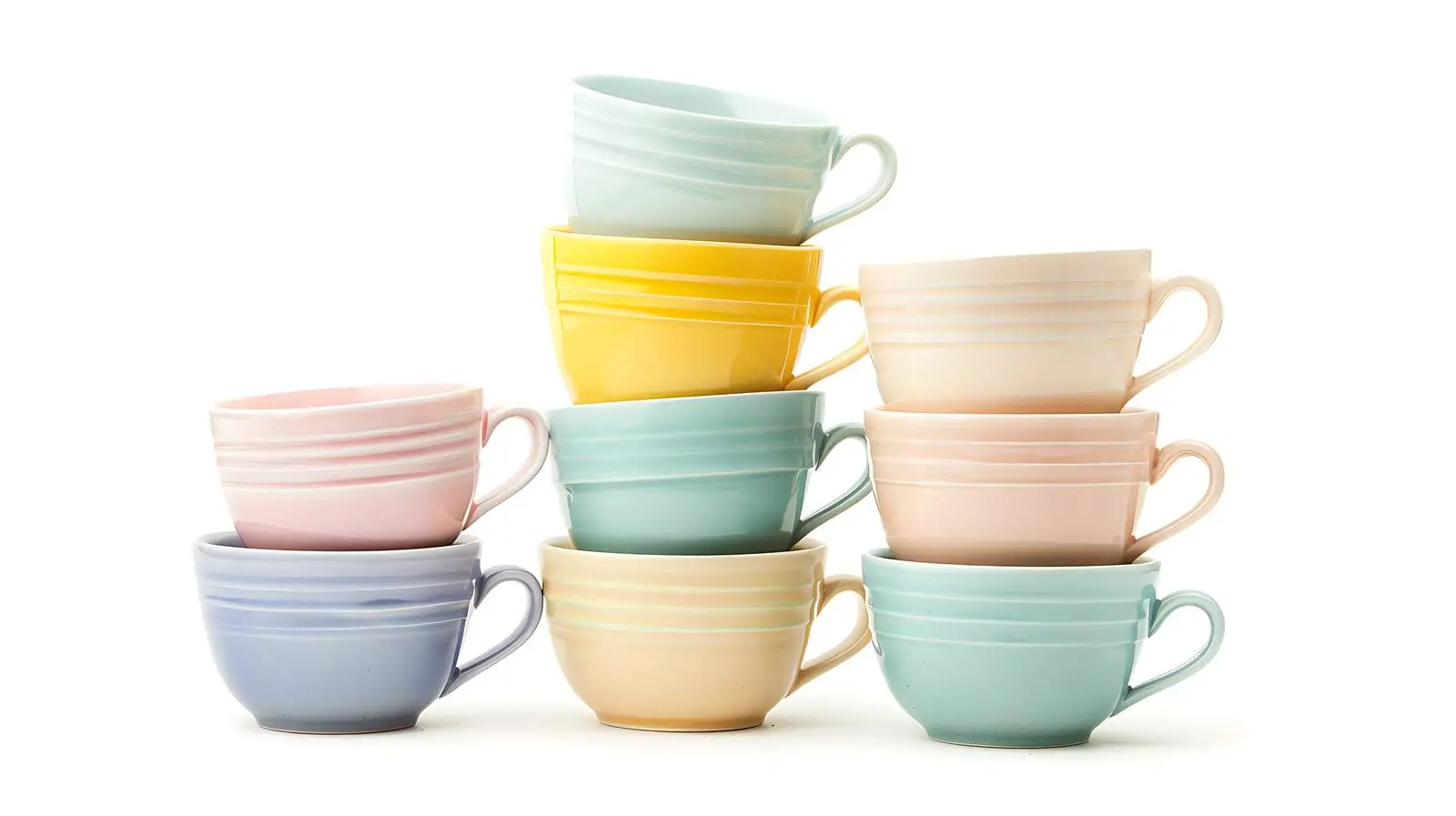 Neutral Pastel Stacking Tower Cups Set — free download from Dotvec