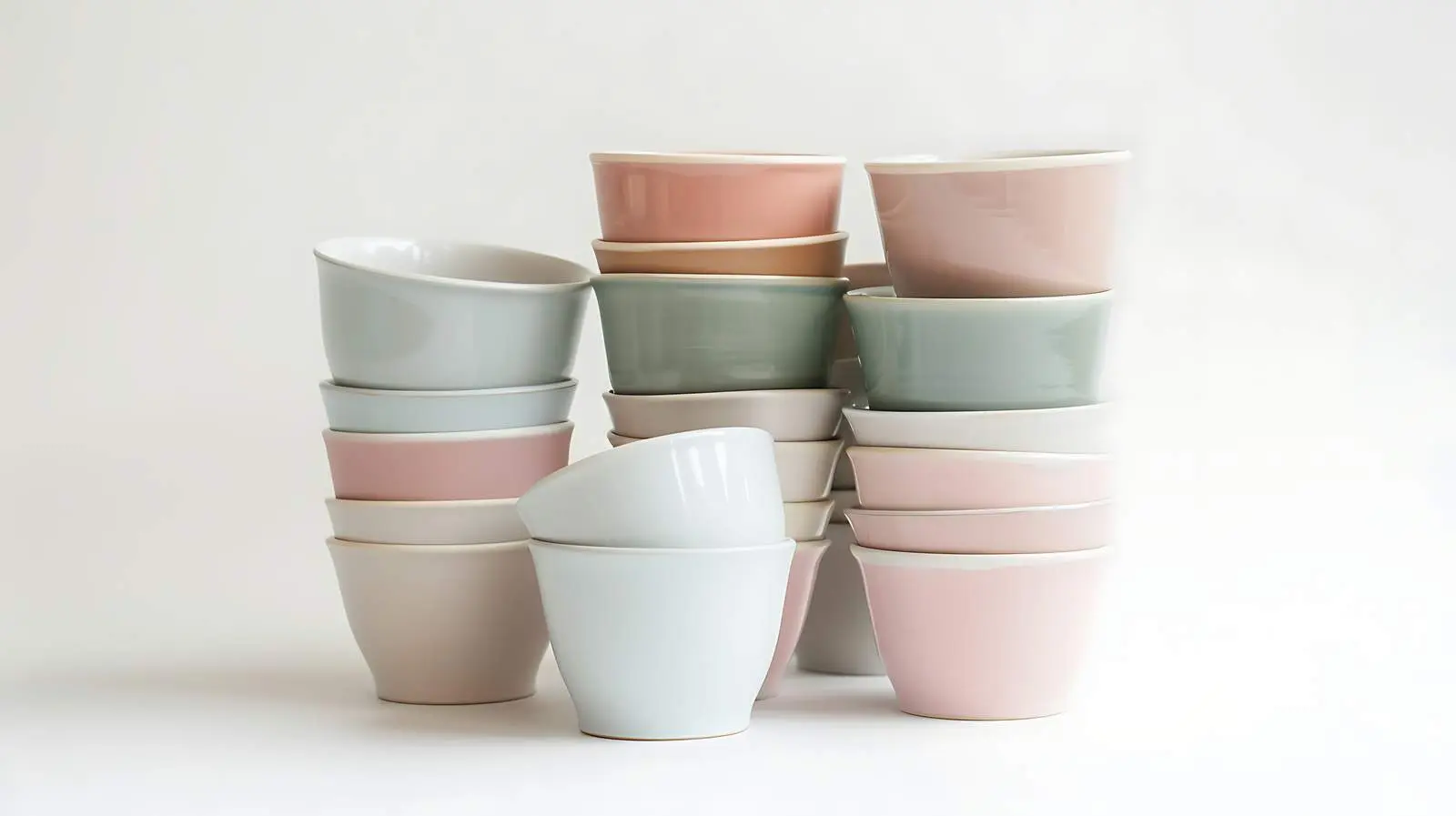 Stacking Tower Cups in Pastel Colors – free visual learning image from Dotvec