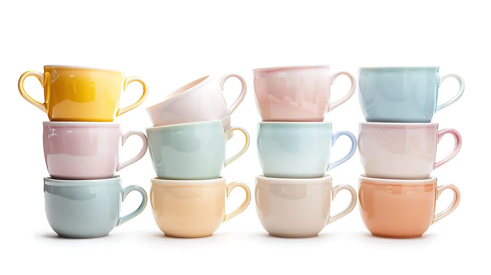 Neutral Pastel Stacking Tower Cups Set — free download from Dotvec