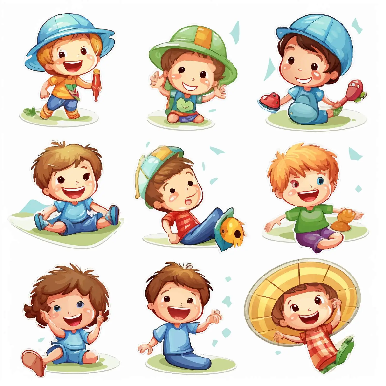 Kids Activity Stickers Design Collection — free download from Dotvec