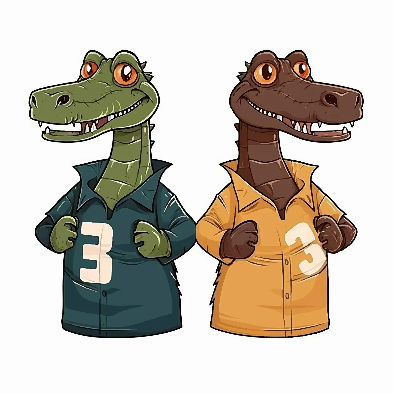 Shirt Design with Crocodile Number Five — free download from Dotvec