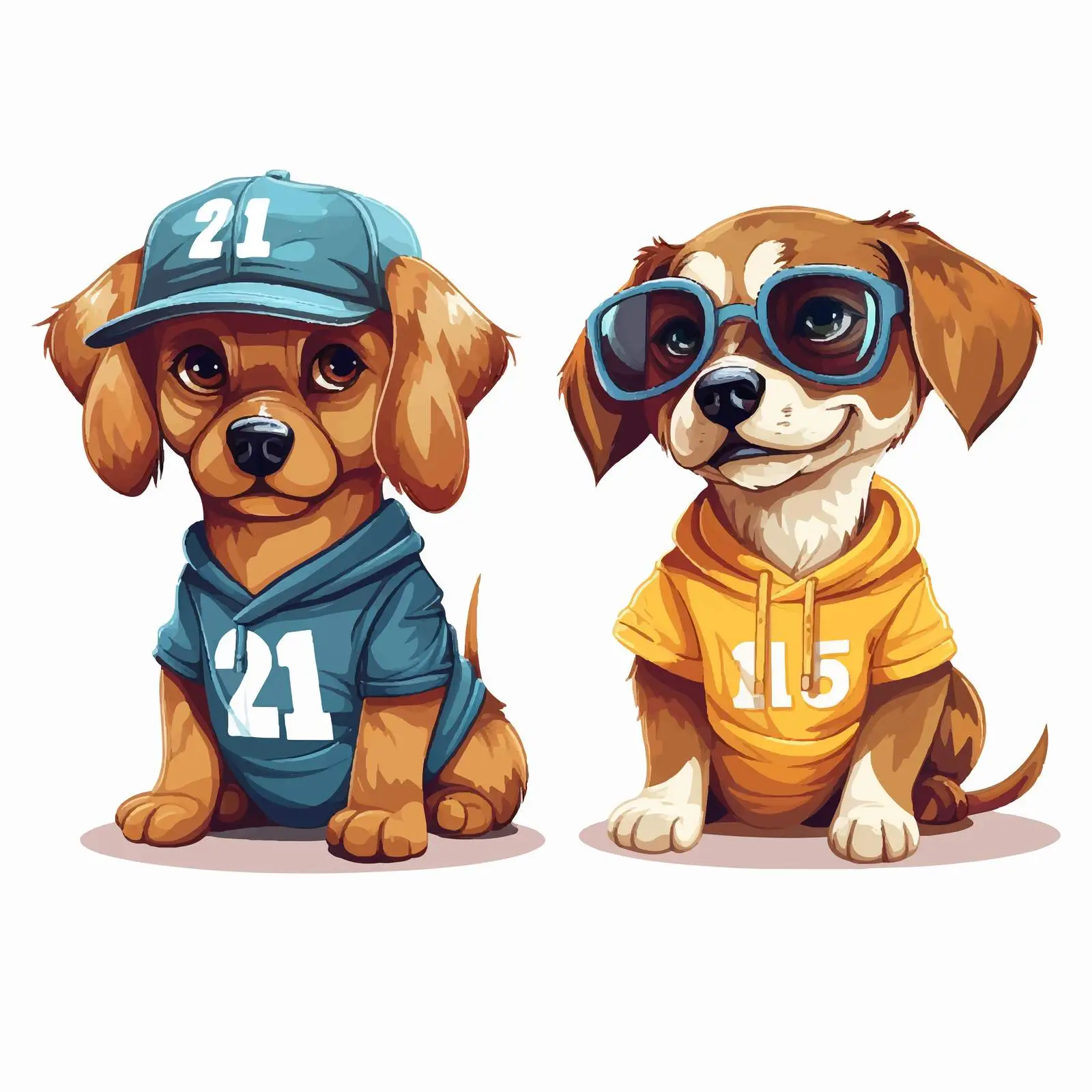 Two Dog-Themed Shirt Designs — free download from Dotvec