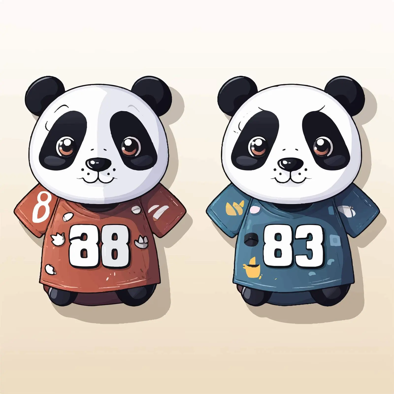 Panda Shaped Number 10 Shirt Vector Set — free download from Dotvec