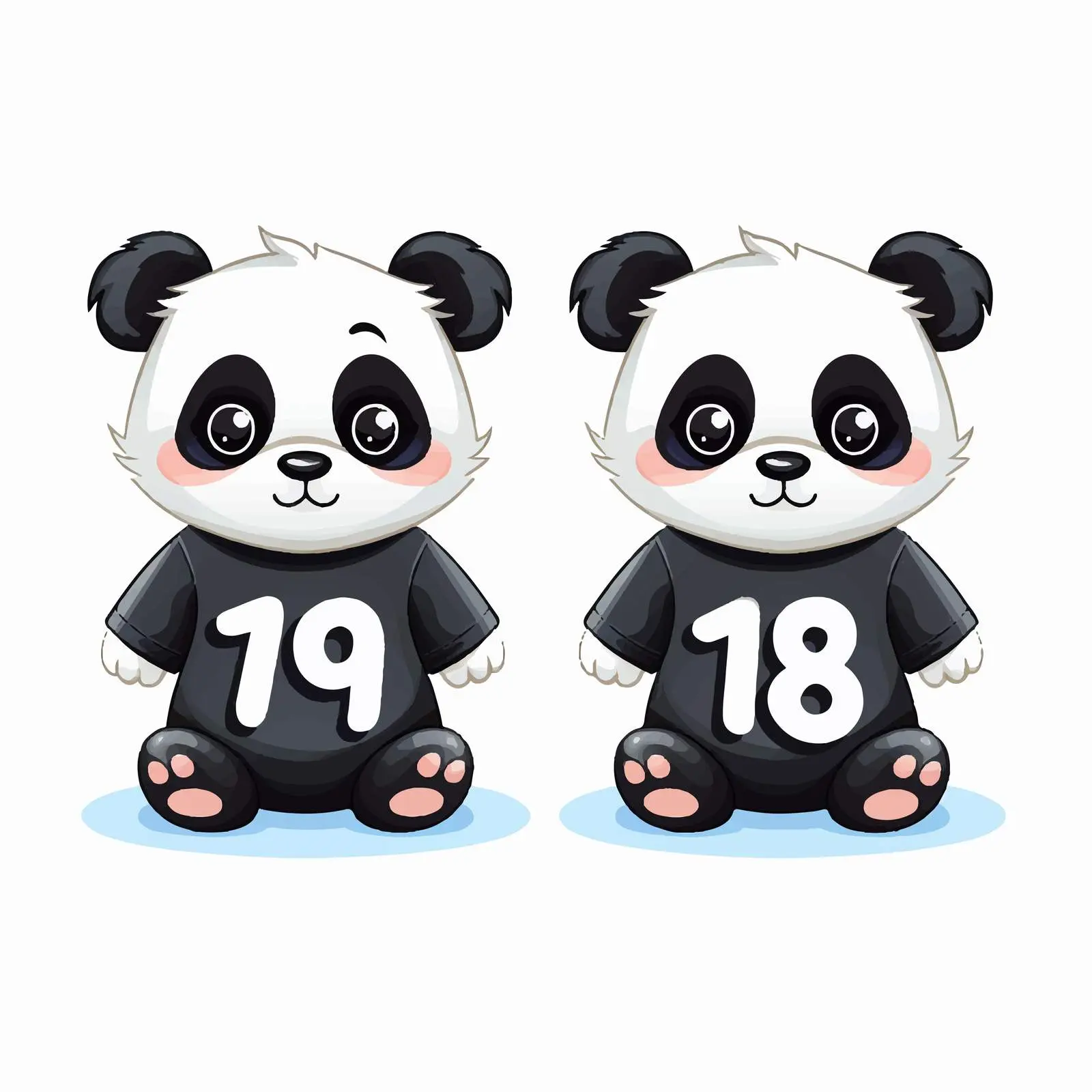 Panda Number Ten Shirt Vector Design — free download from Dotvec