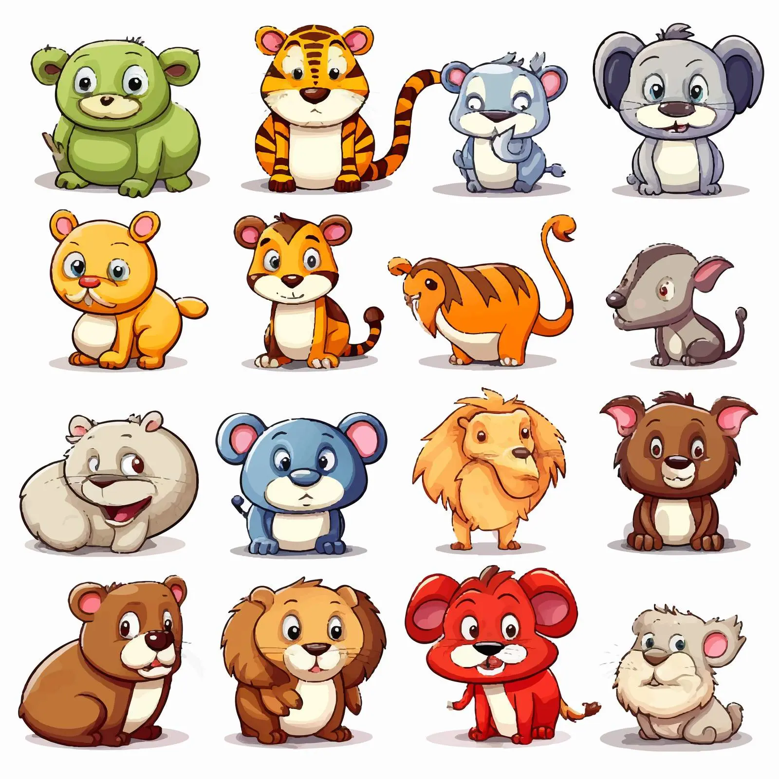 Diverse Animals and Objects Vector Illustration — free download from Dotvec