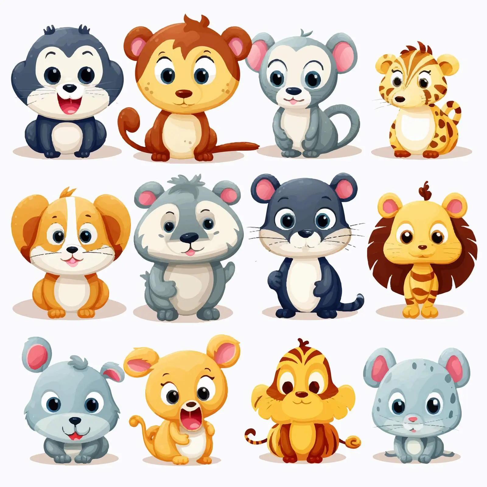 Cartoon Animal Characters Vector Illustration – free octopus image from Dotvec