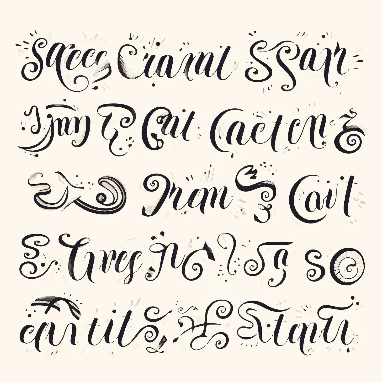 Handwritten Ampersands and Conjunctions Vector Set – free prepositions image from Dotvec