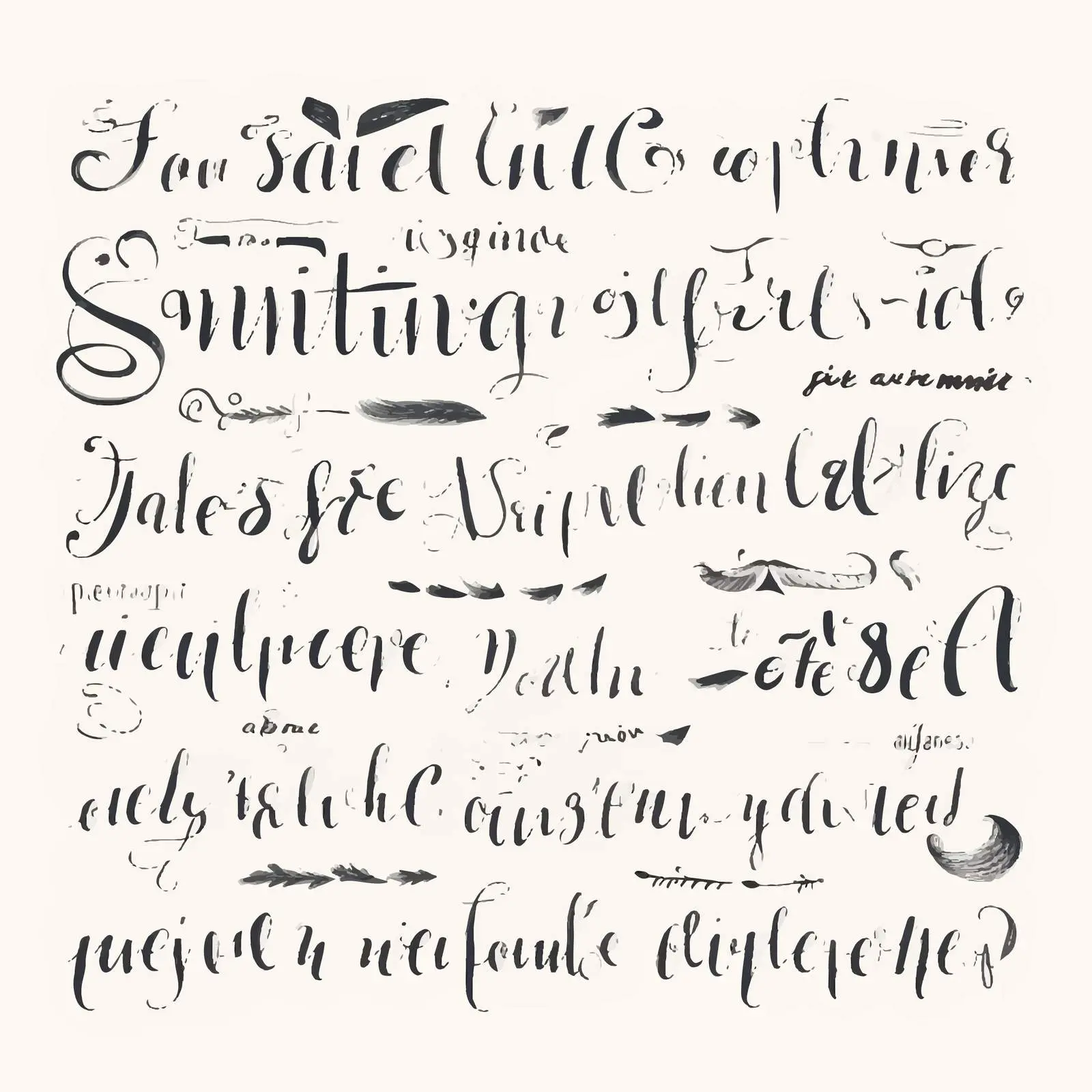 Handwritten Ampersands and Conjunctions Vector Set — free download from Dotvec