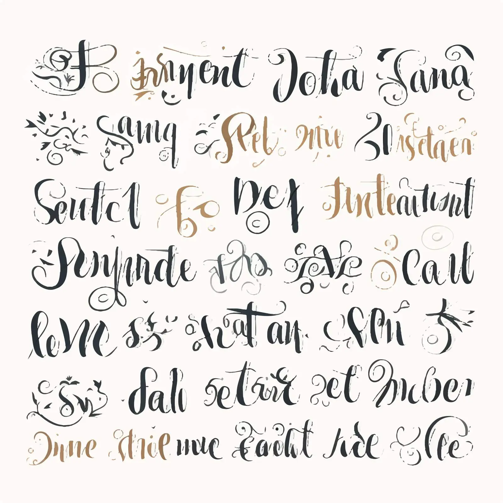 Handwritten Ampersands and Conjunctions Vector Set – free prepositions image from Dotvec