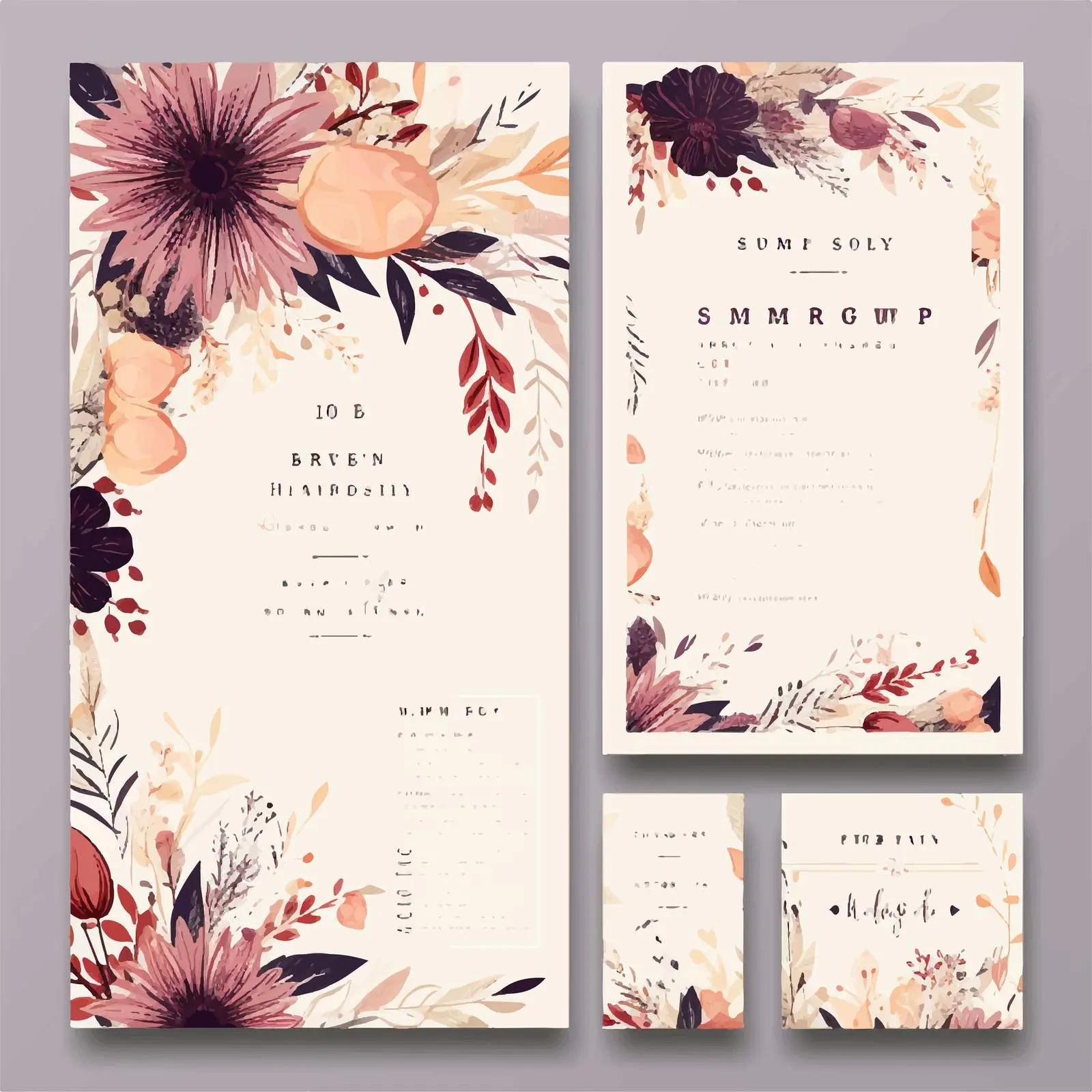 Wedding Invitation Card Set - Vertical, Horizontal, Square – free save the date image from Dotvec