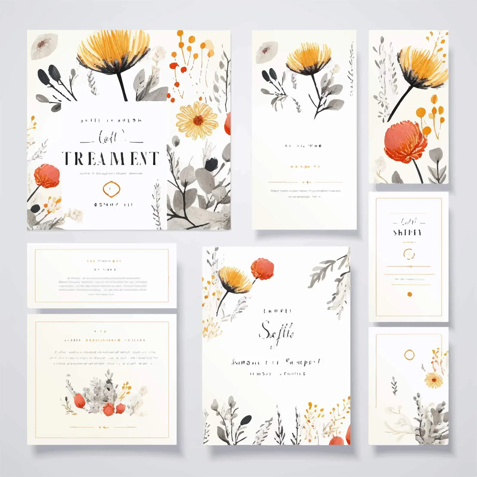 Elegant Wedding Invitation Card Set Designs – free card designs image from Dotvec