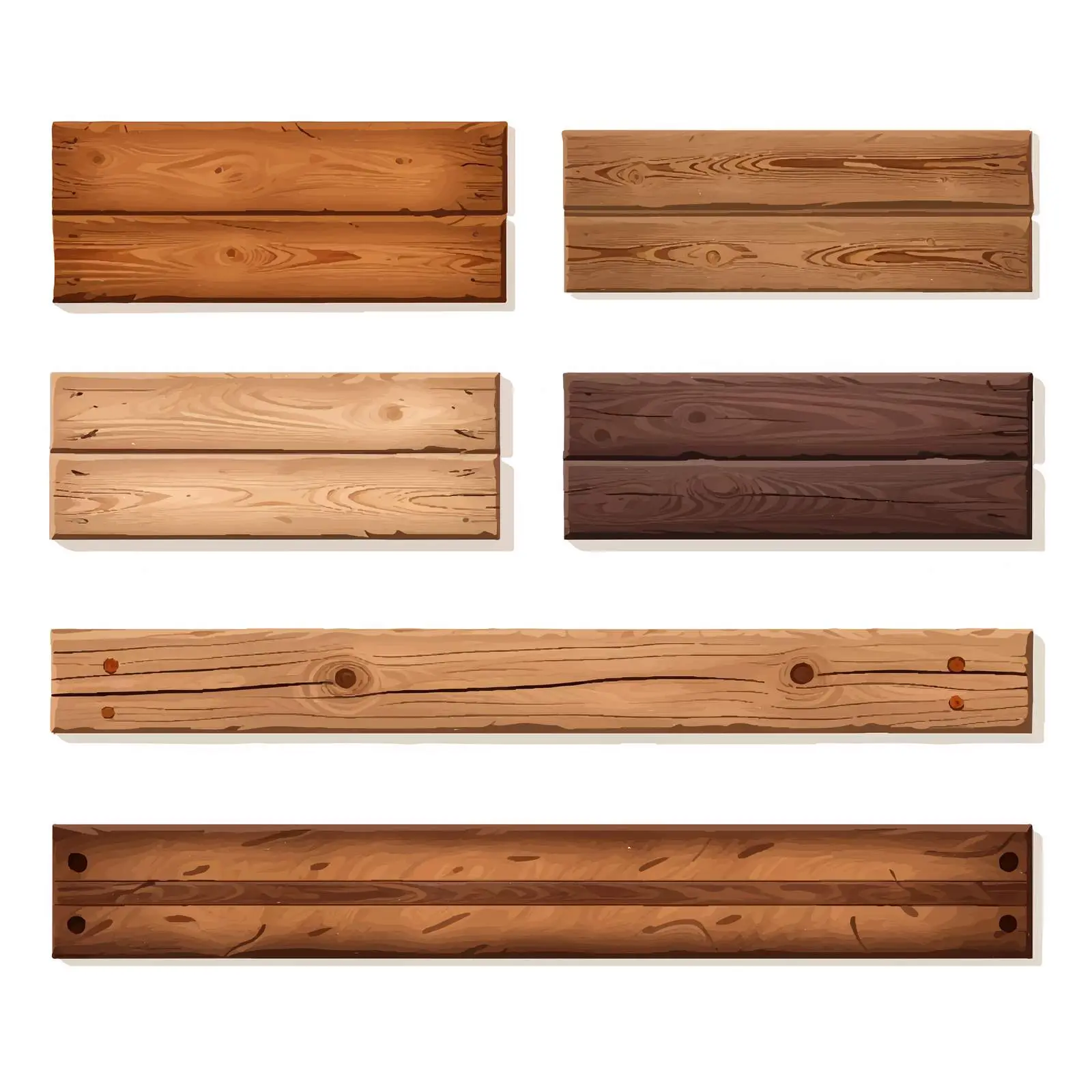 Collection of Textured Wooden Planks Vectors — free download from Dotvec