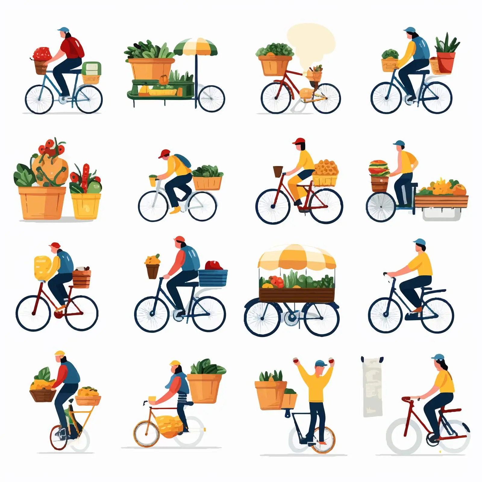 Food Delivery Courier on Bicycle – free last mile delivery image from Dotvec