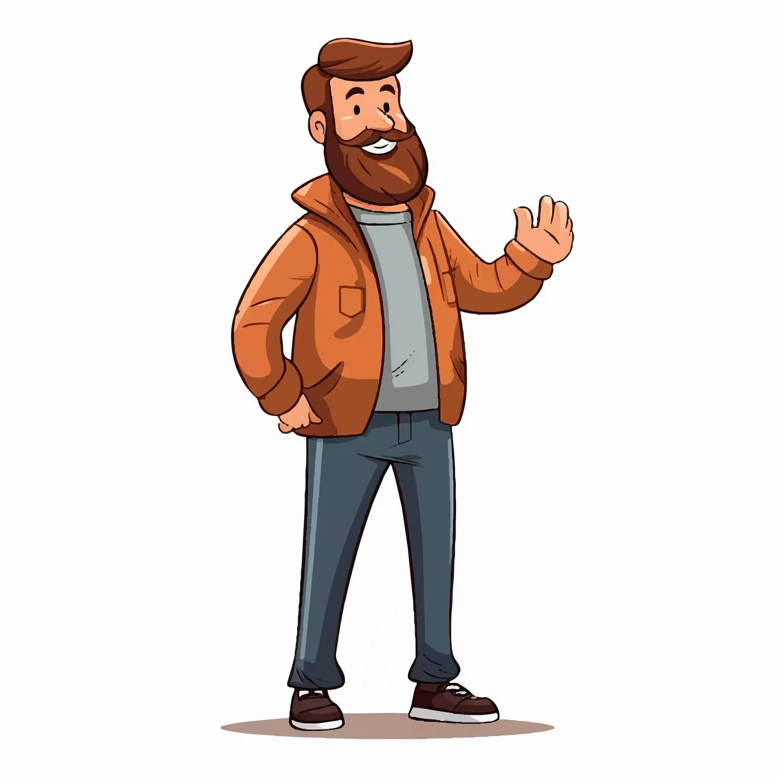 Bearded Character Animation Cartoon Vector – free animated design image from Dotvec